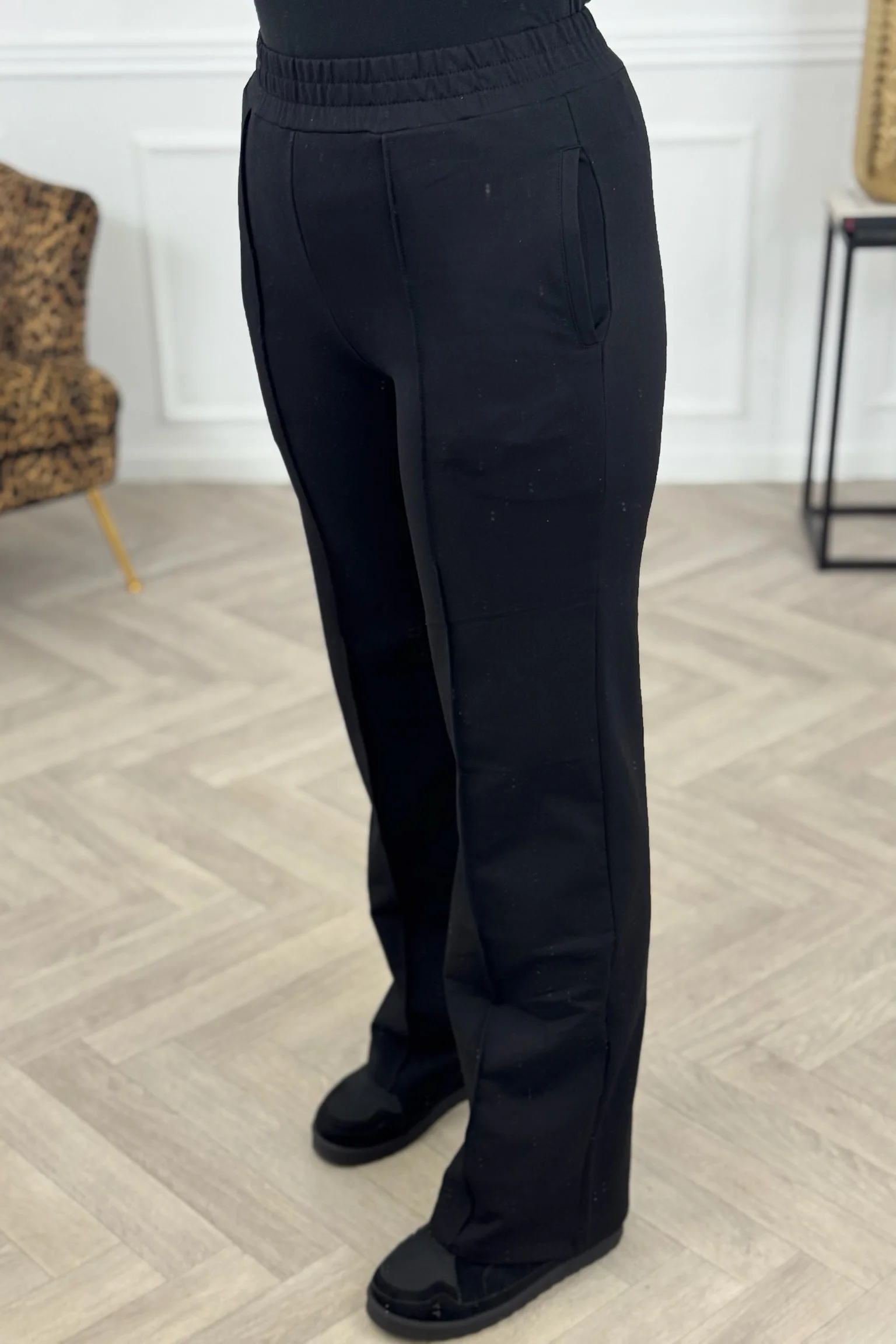 Celine Straight Leg Jogging Pants - Black - Image 5