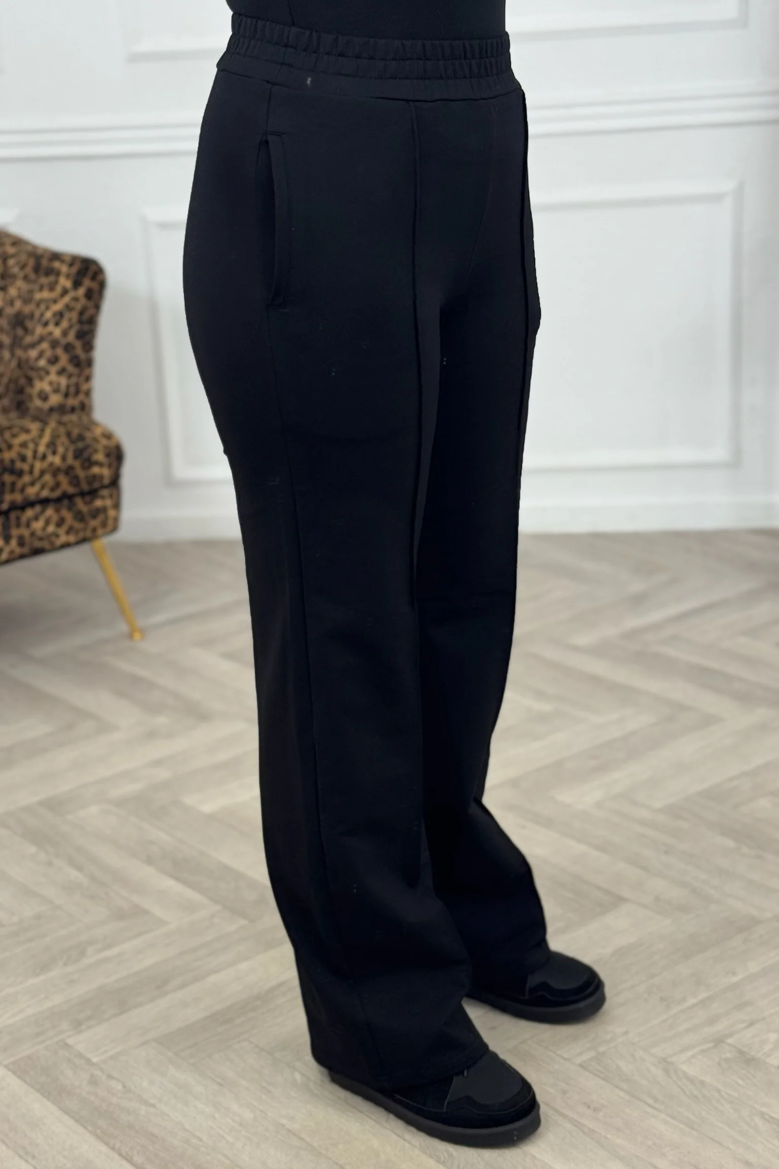 Celine Straight Leg Jogging Pants - Black - Image 6
