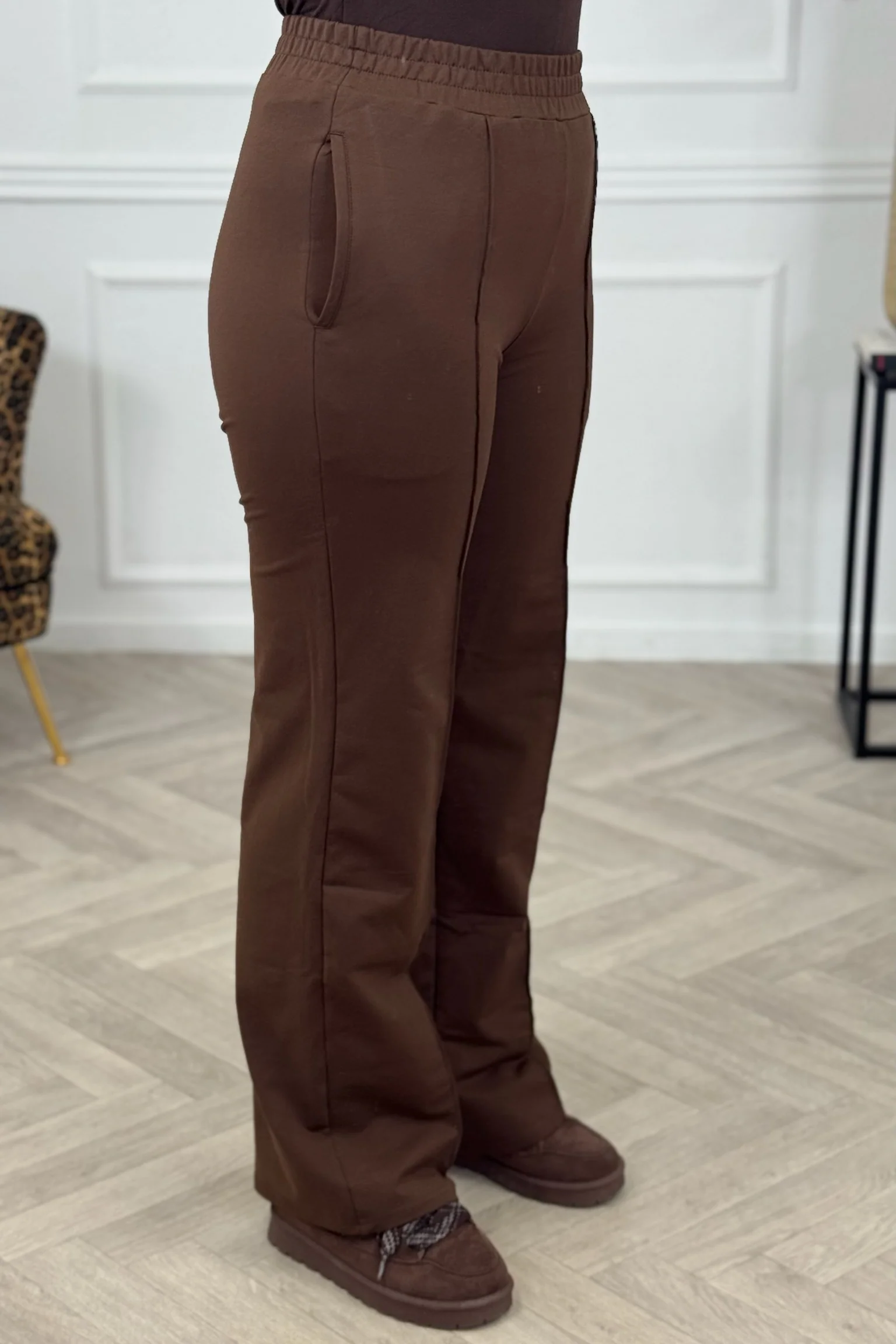 Celine Straight Leg Jogging Pants - Brown - Image 3