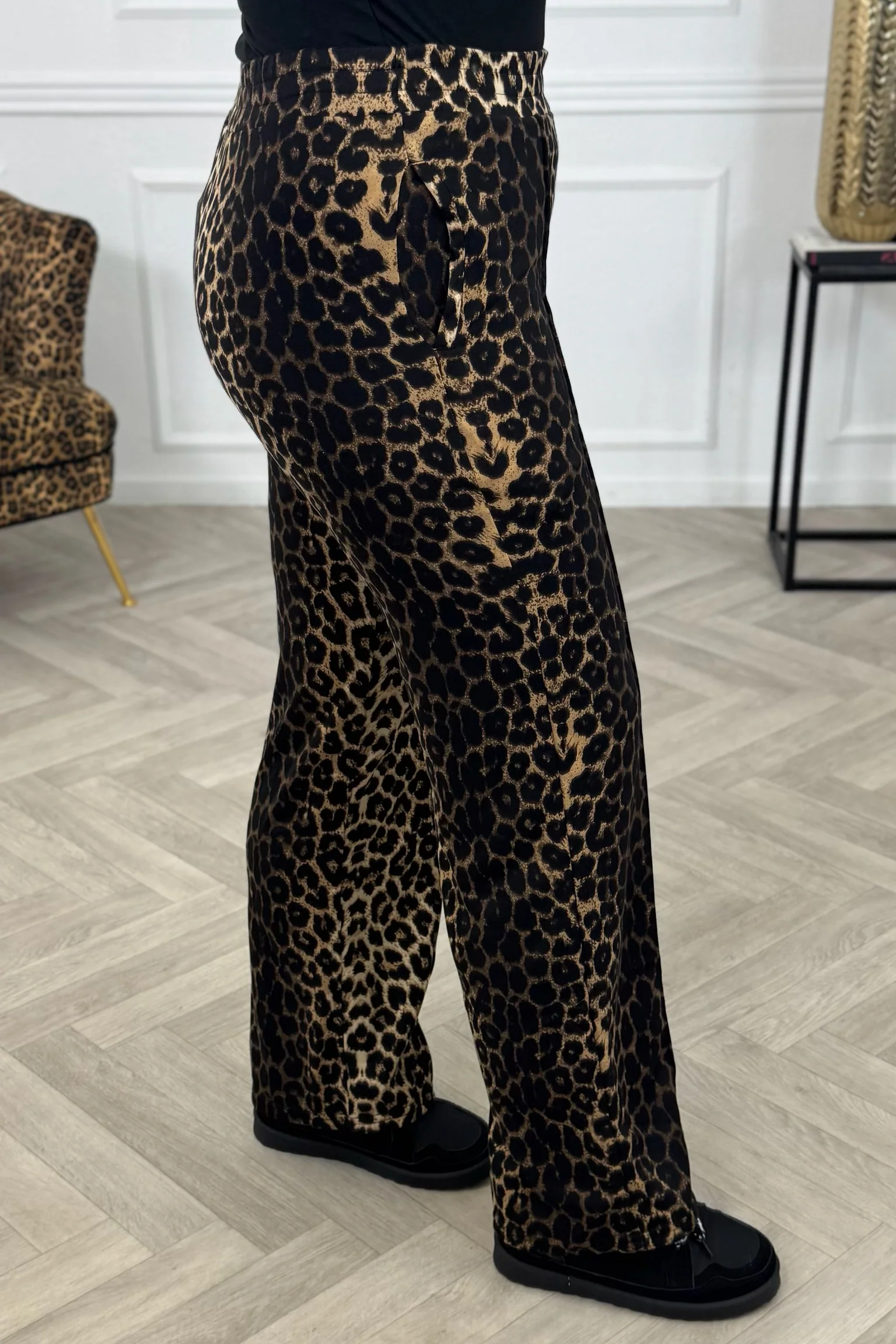 Celine Straight Leg Jogging Pants - Leopard - Image 6
