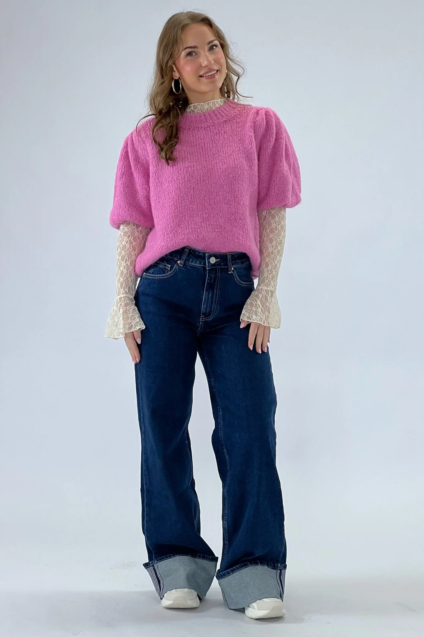 Charlie Wide Leg Jeans - Dark Blue