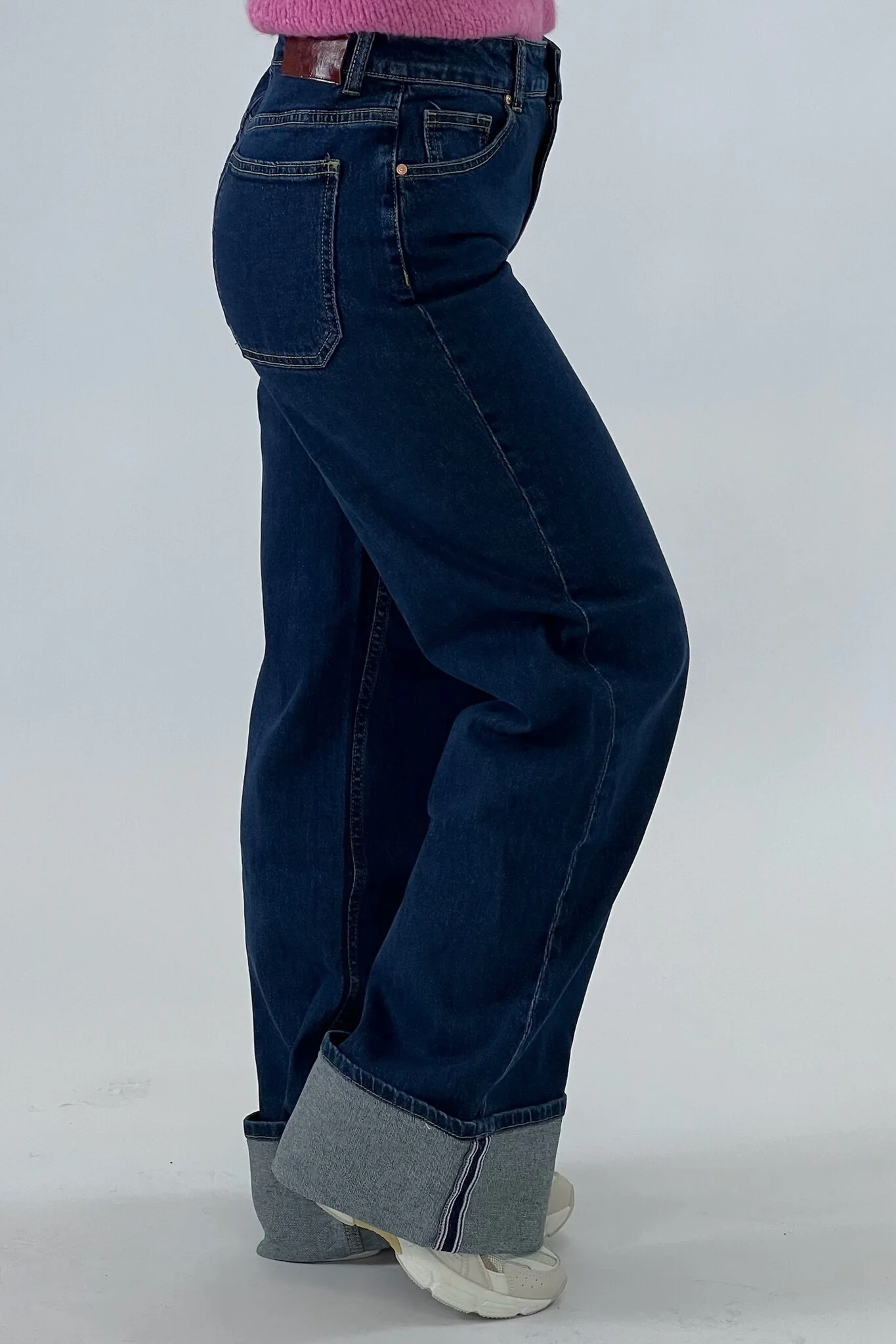 Charlie Wide Leg Jeans - Dark Blue - Image 6