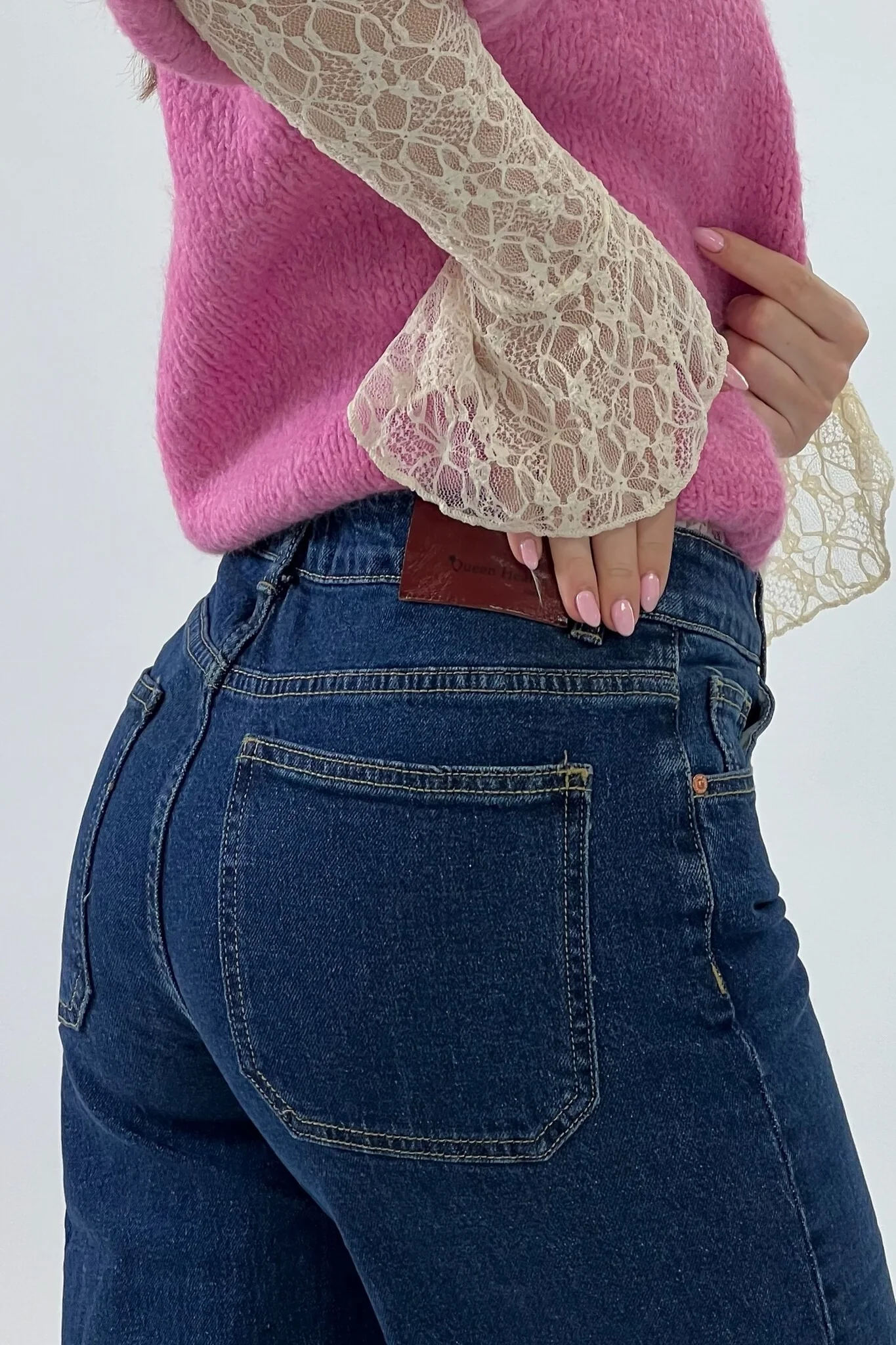 Charlie Wide Leg Jeans - Dark Blue - Image 8