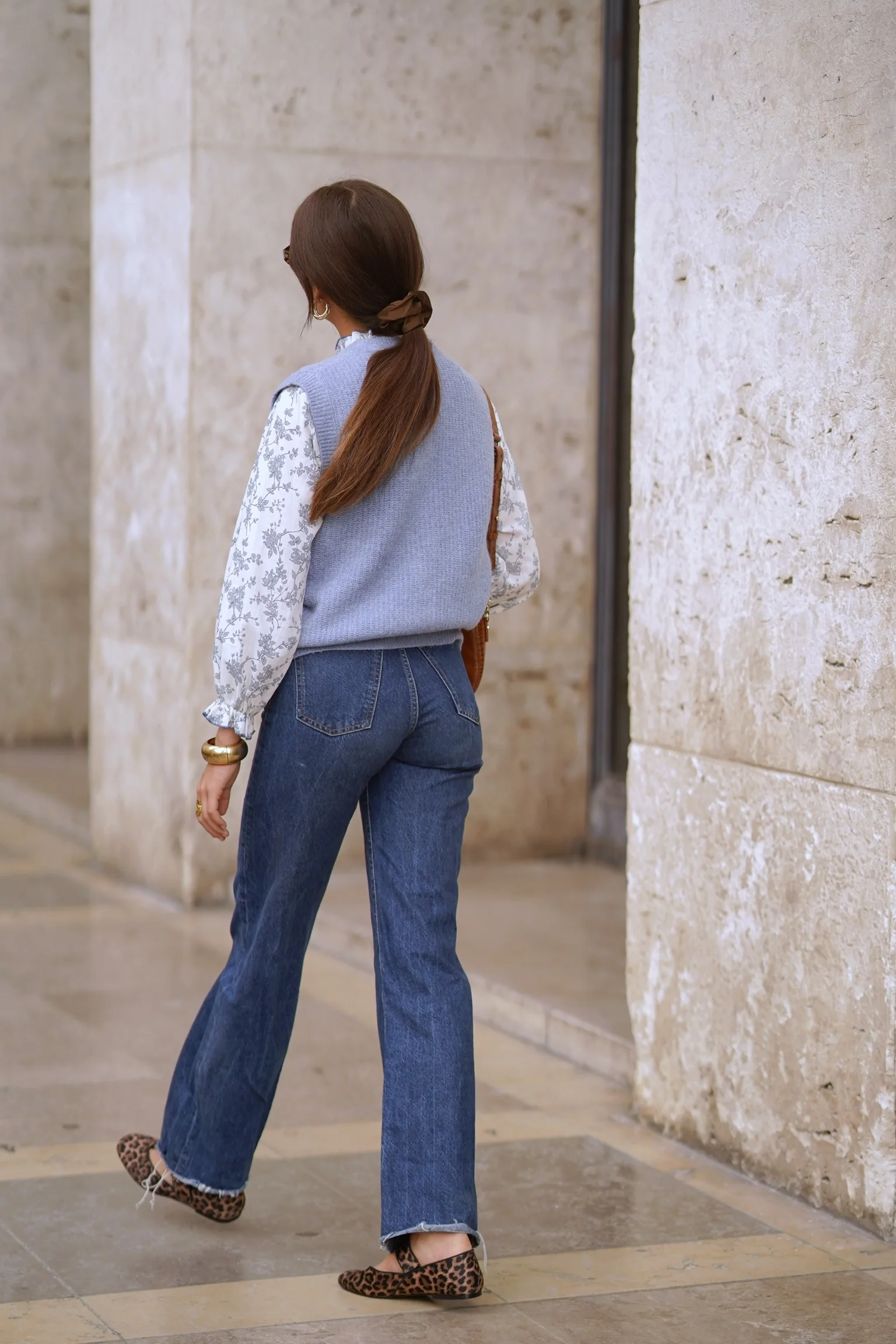 Chiara Button Vest - Blue - Image 4