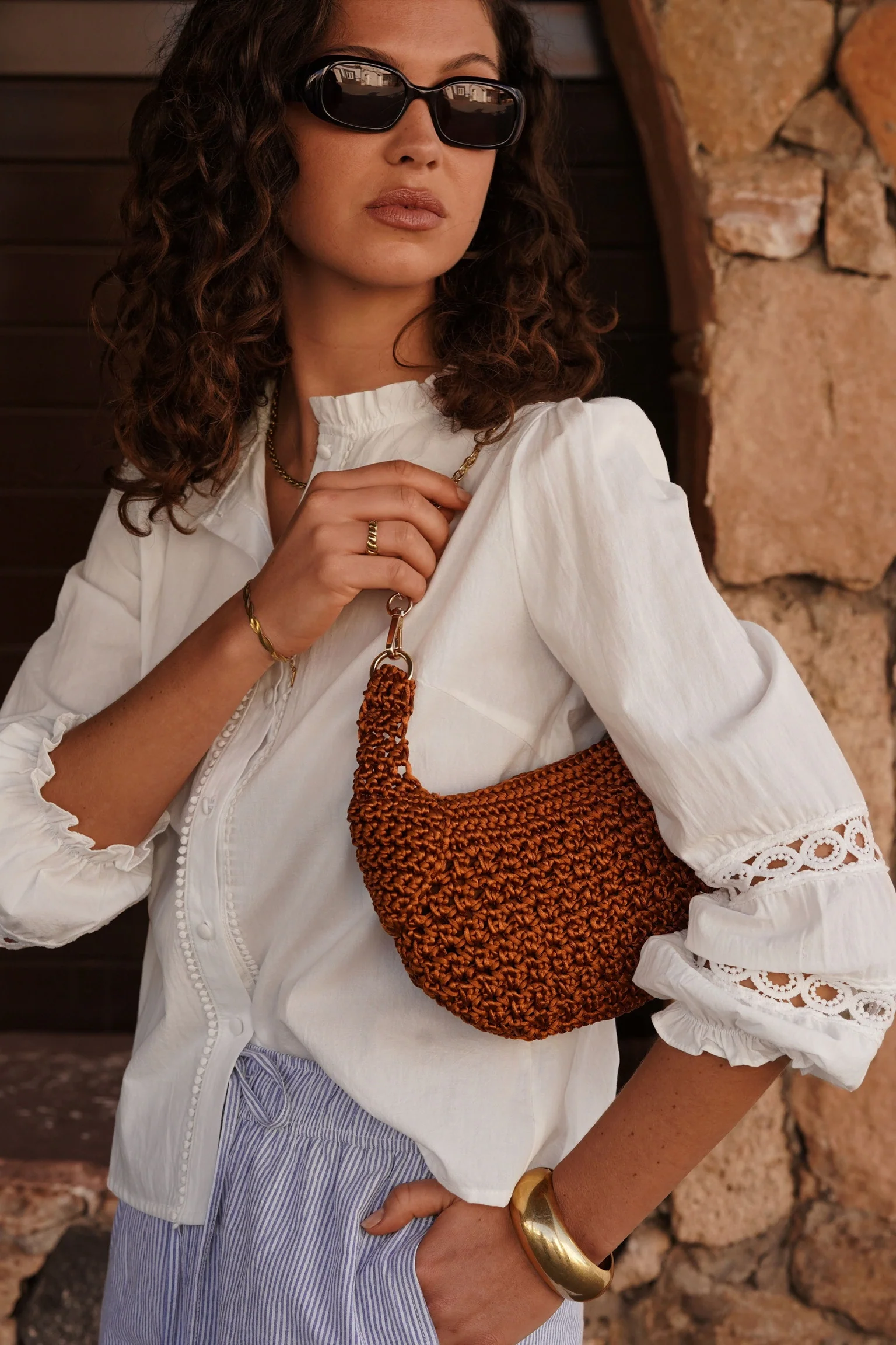 Claire Cotton Blouse - White - Image 2