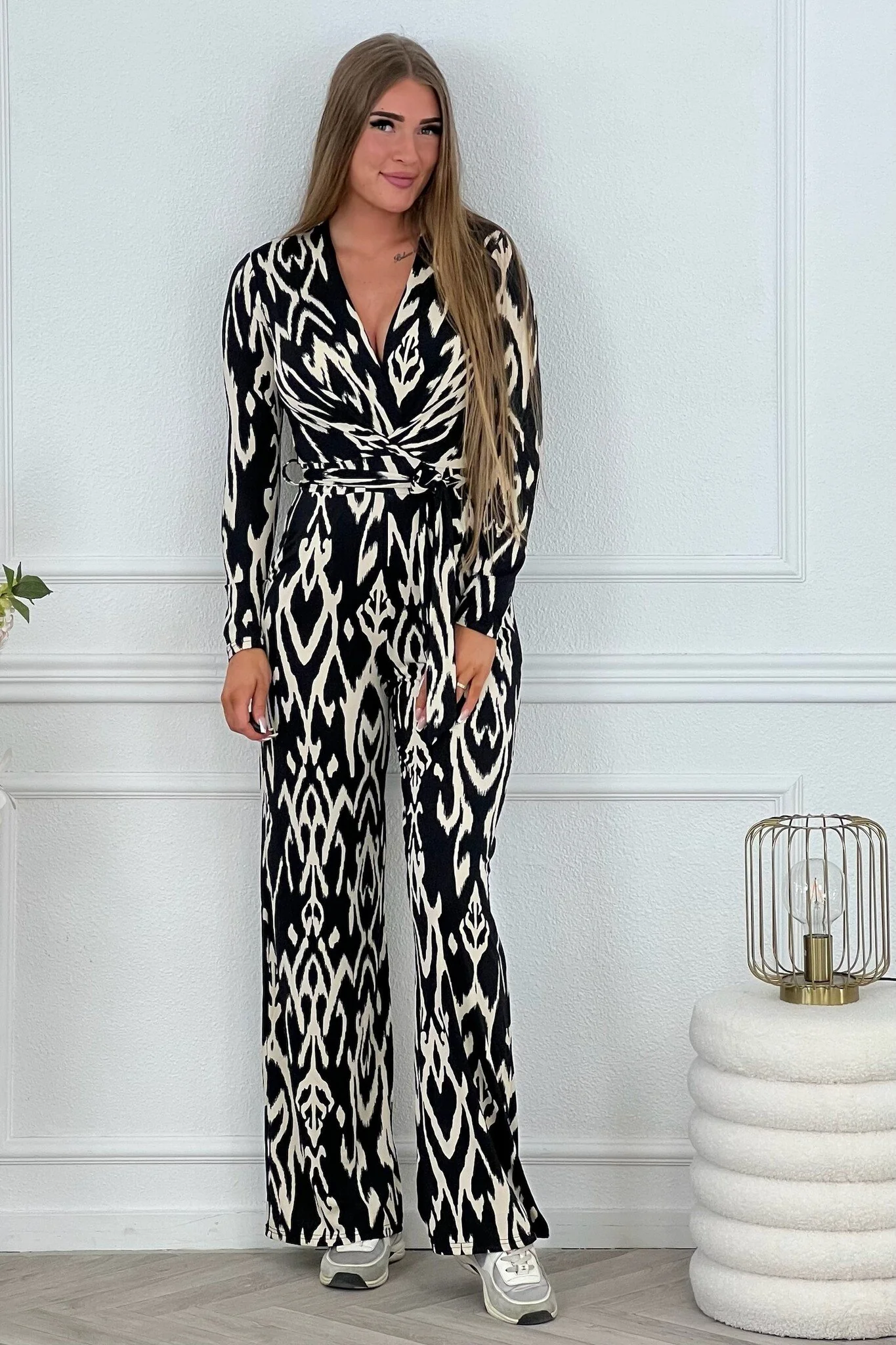 Classic Barok Jumpsuit - Black/Creme - Image 3