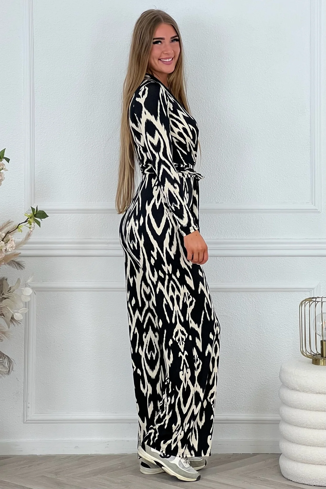 Classic Barok Jumpsuit - Black/Creme - Image 4