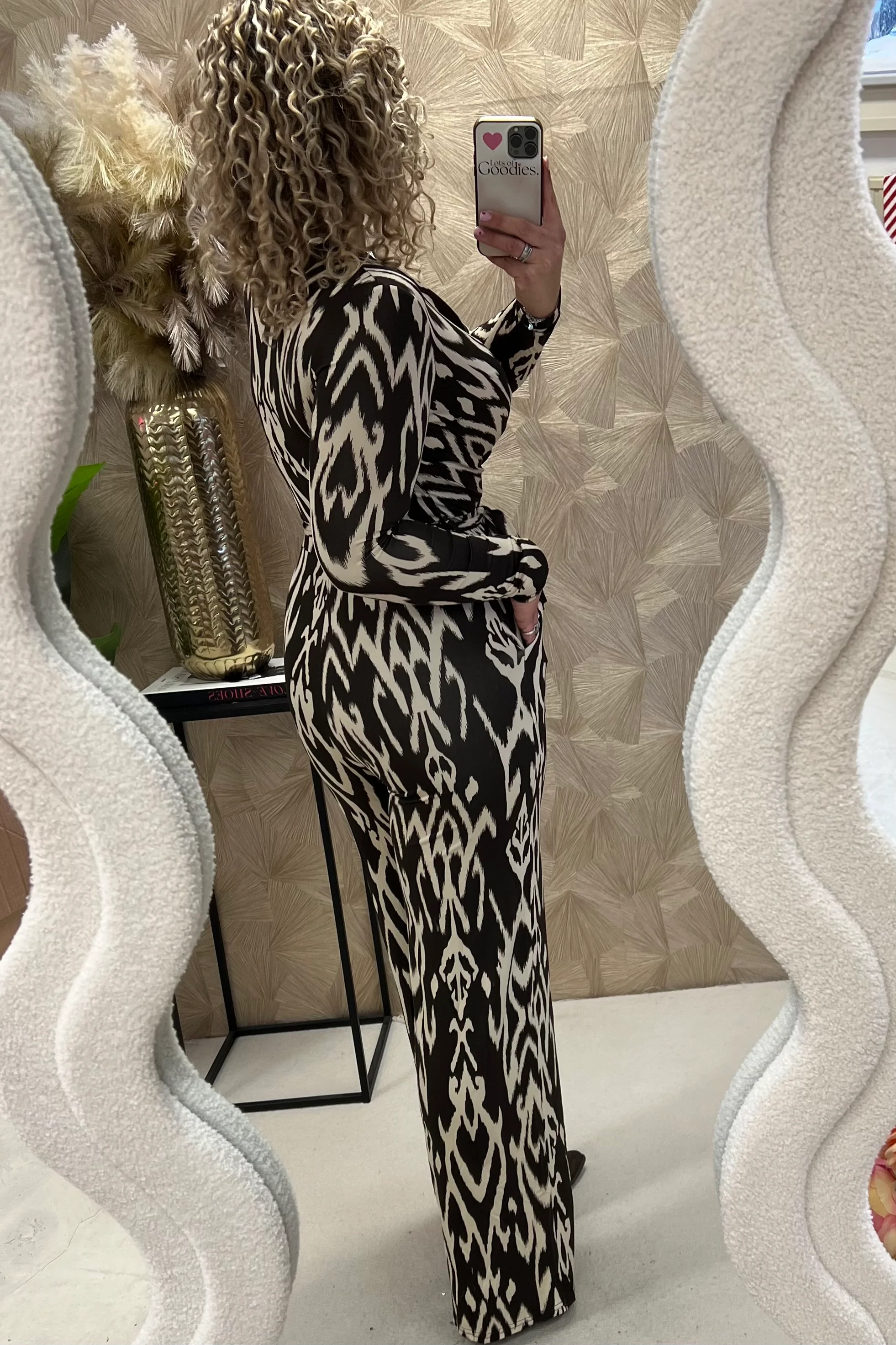 Classic Barok Jumpsuit - Chocolate/Creme - Image 4