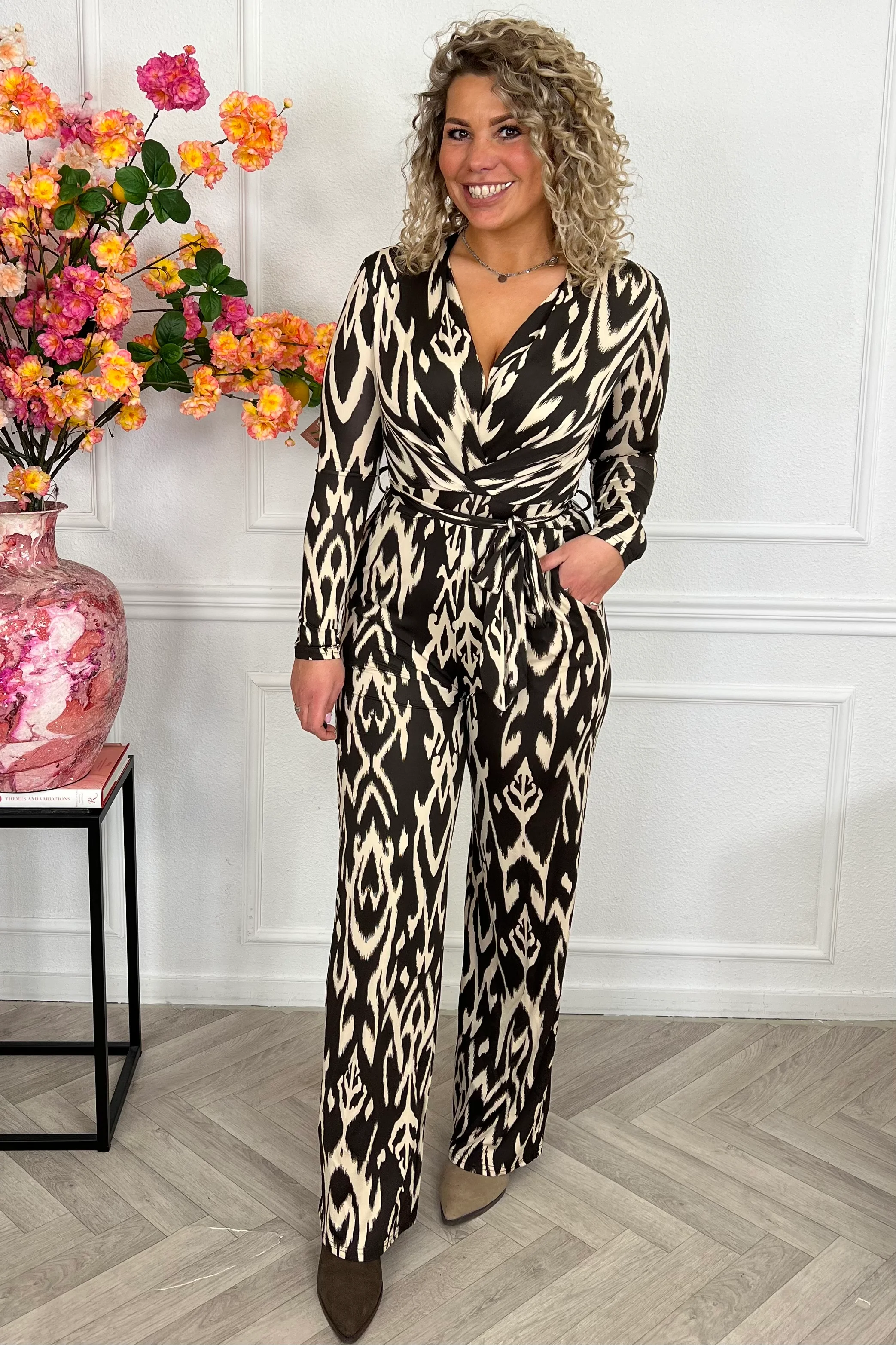 Classic Barok Jumpsuit - Chocolate/Creme - Image 7