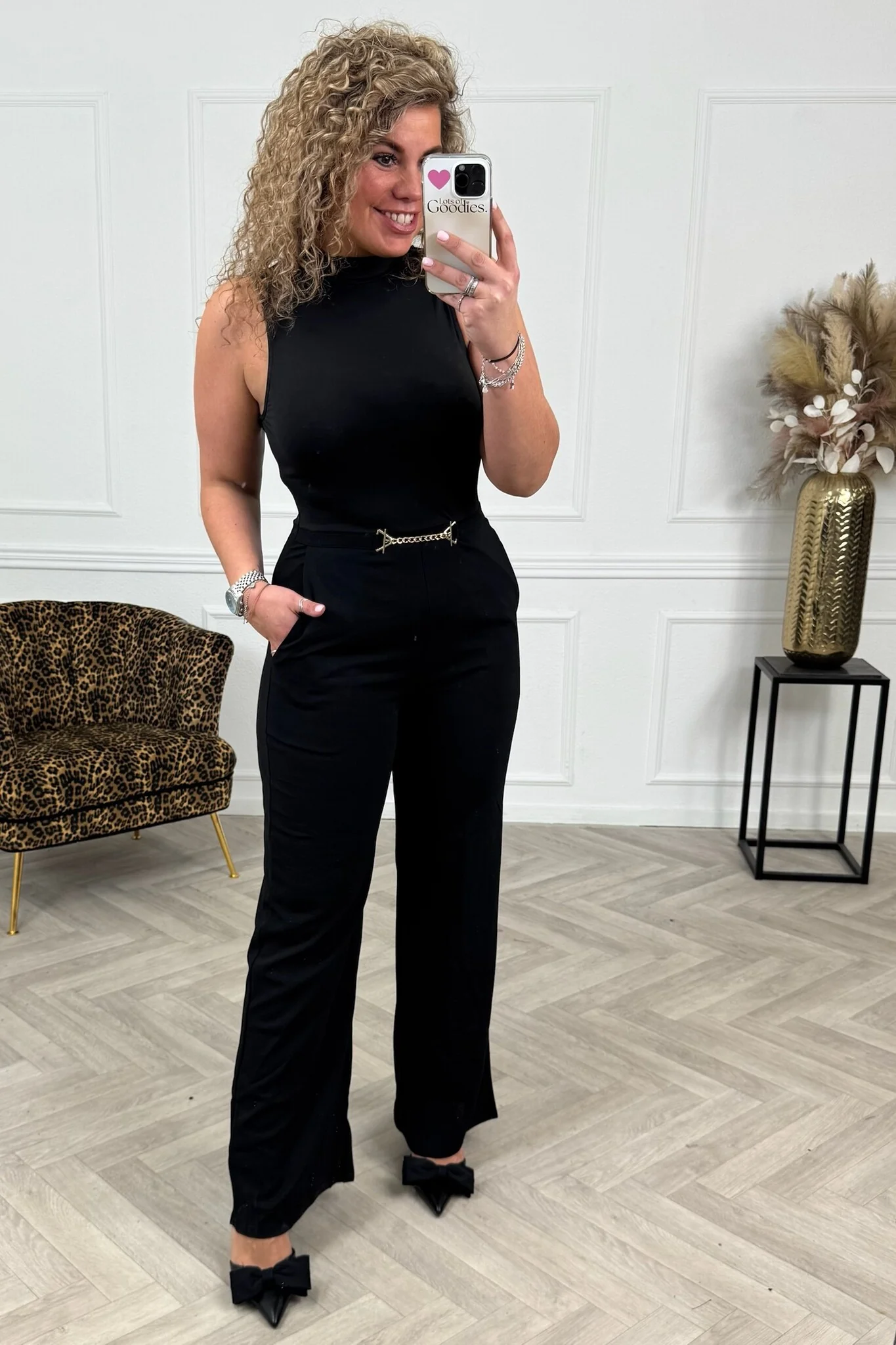 Classic Sleeveless Jumpsuit - Black