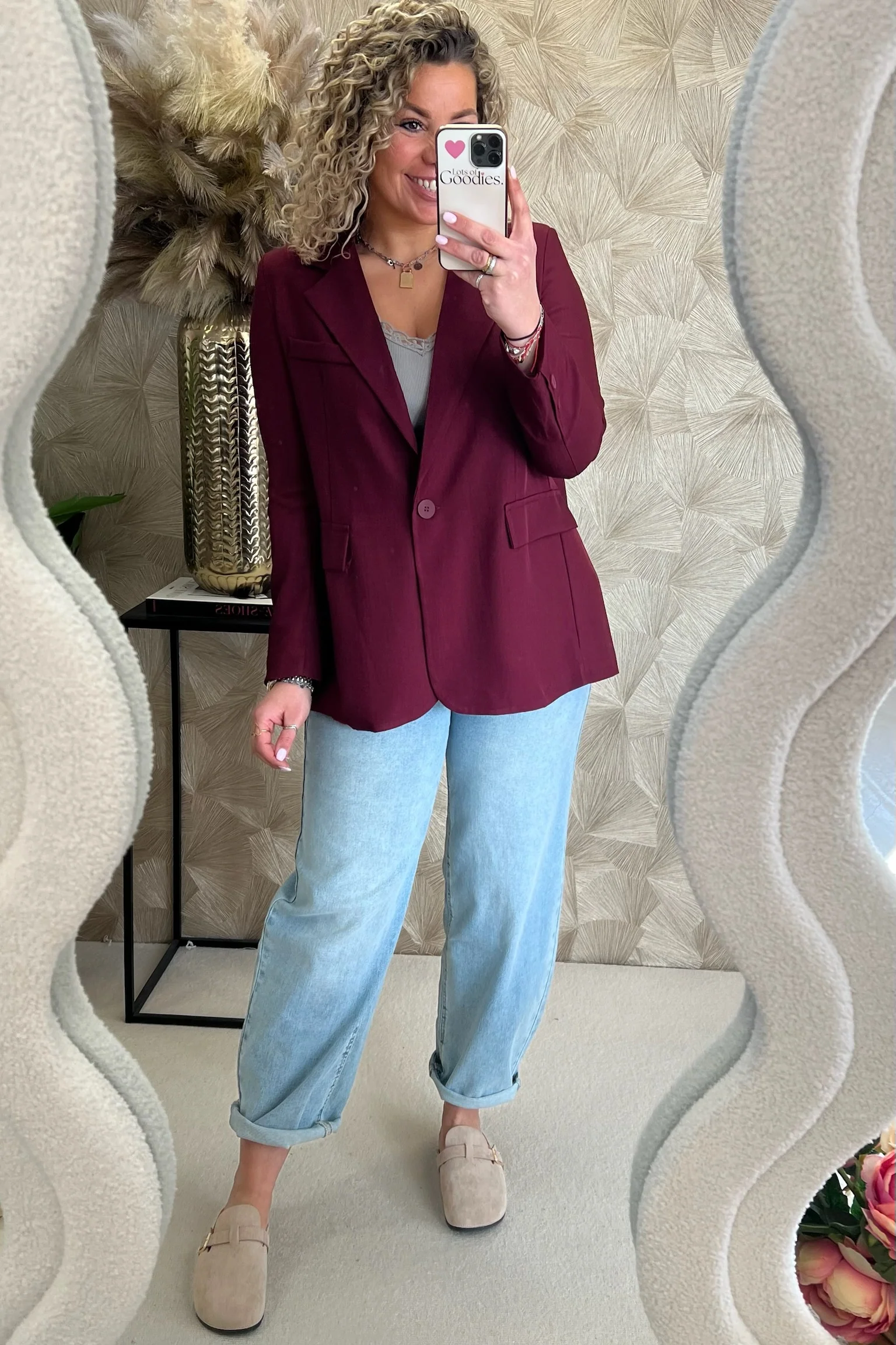 Classy Basic Coco Blazer - Bordeaux