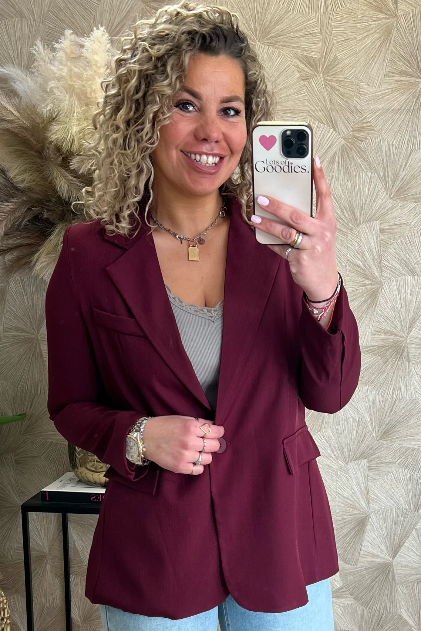 Classy Basic Coco Blazer - Bordeaux - Image 2