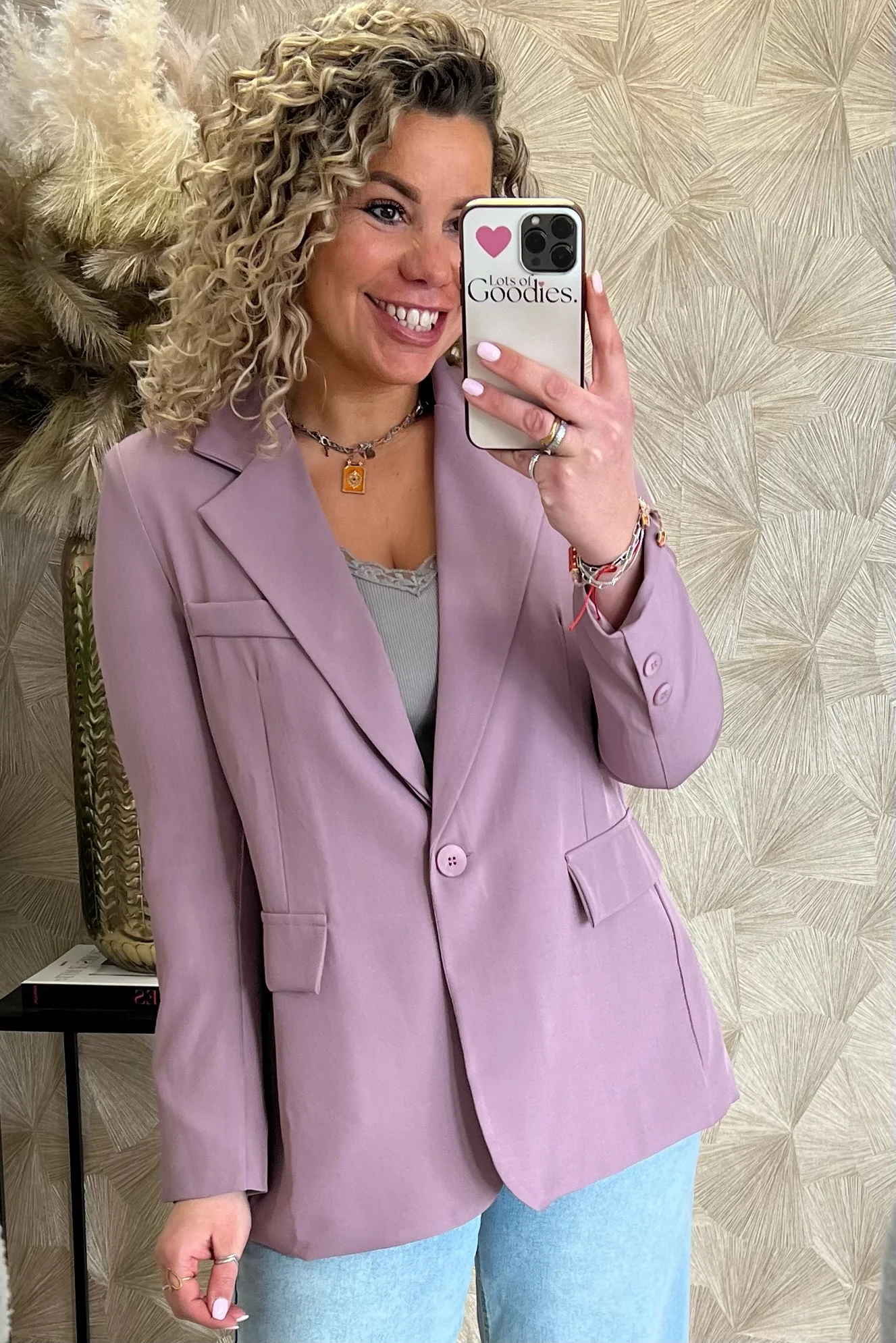Classy Basic Coco Blazer - Mauve - Image 3