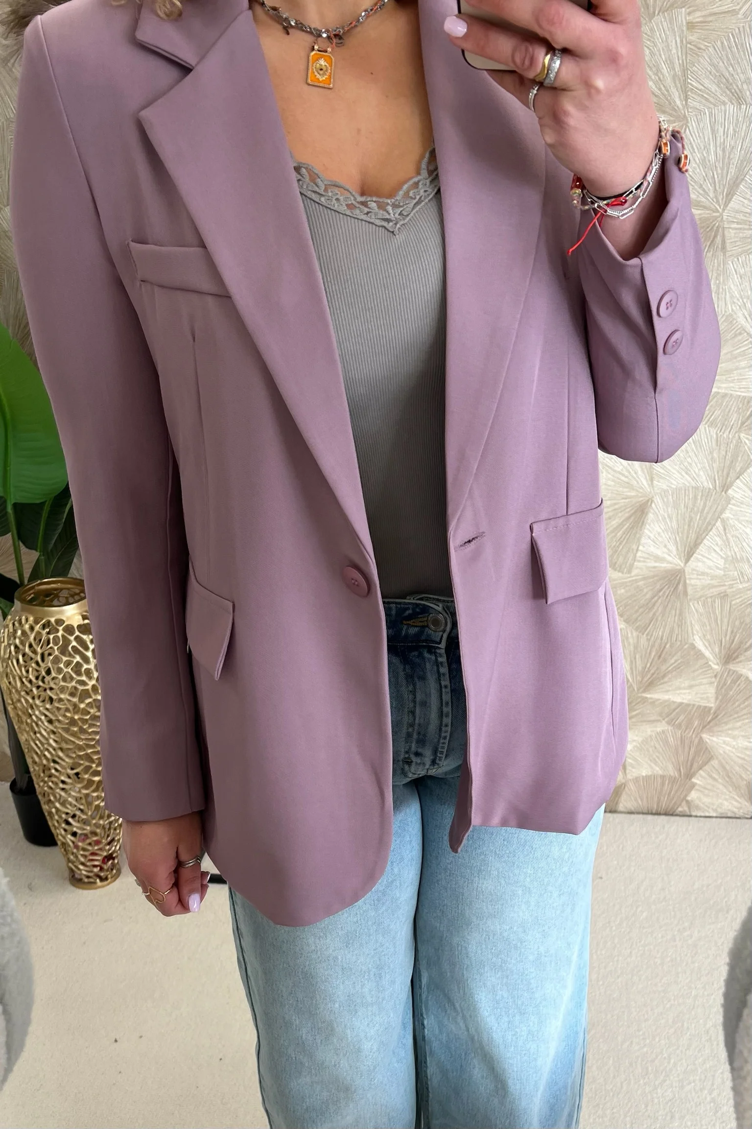 Classy Basic Coco Blazer - Mauve - Image 6