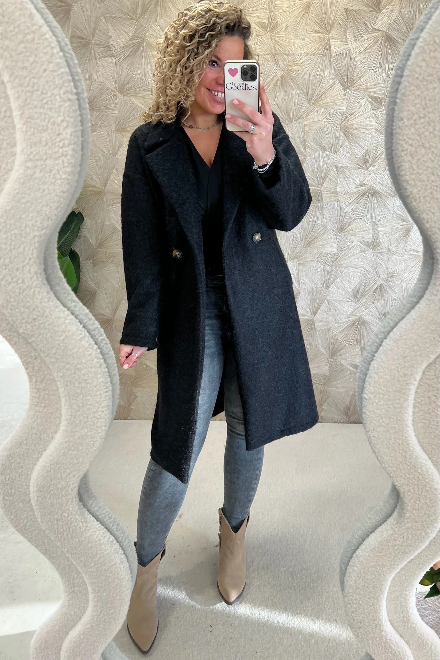 Classy Charlie Coat - Black - Image 3