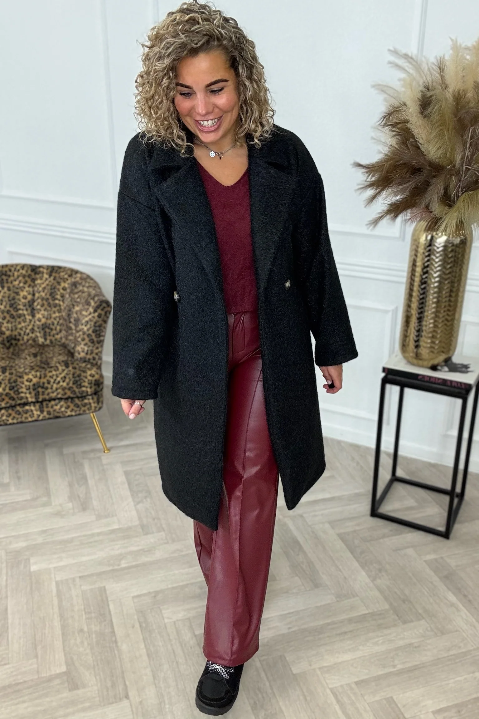 Classy Charlie Coat - Black - Image 5