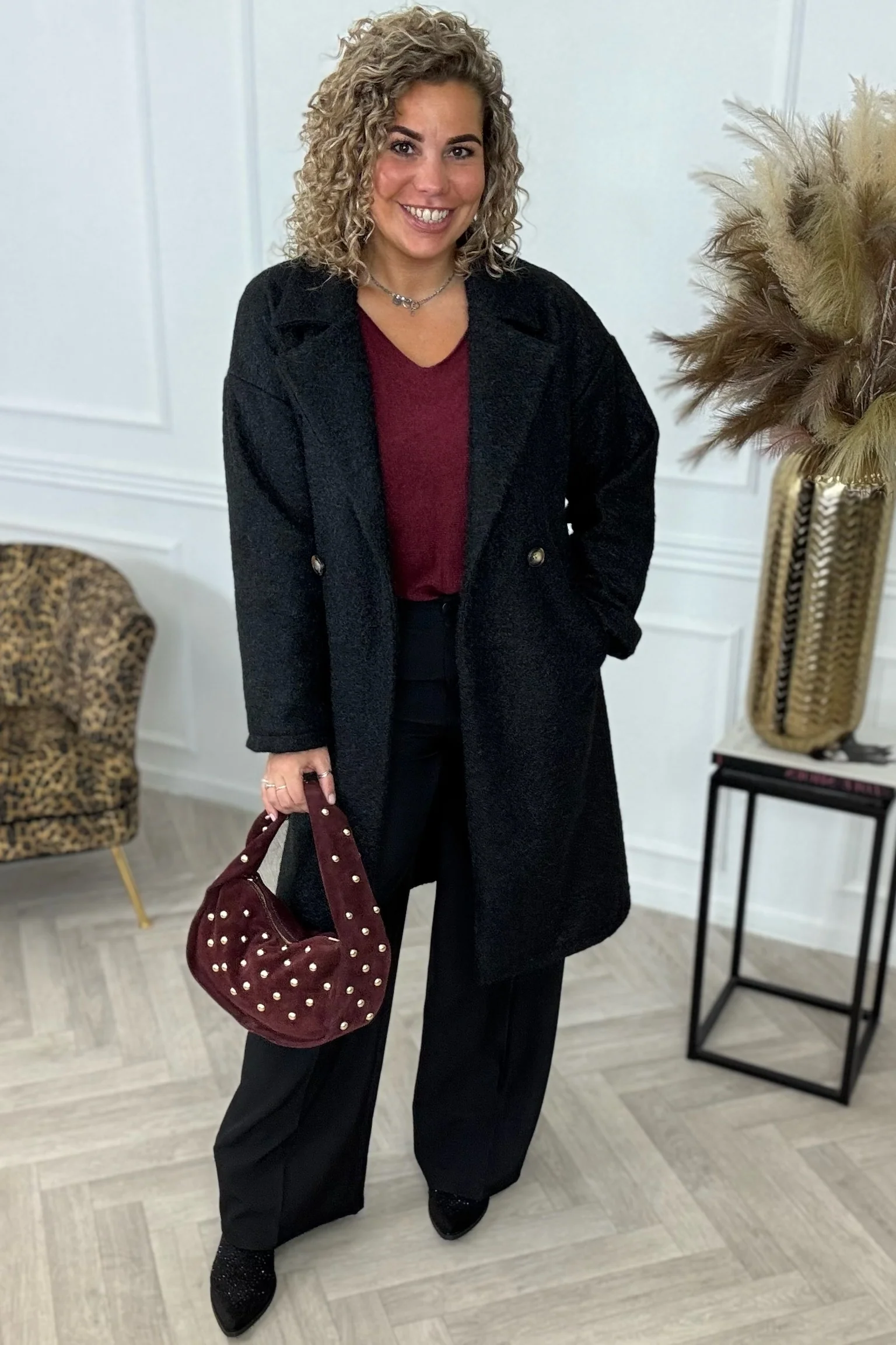 Classy Charlie Coat - Black - Image 6