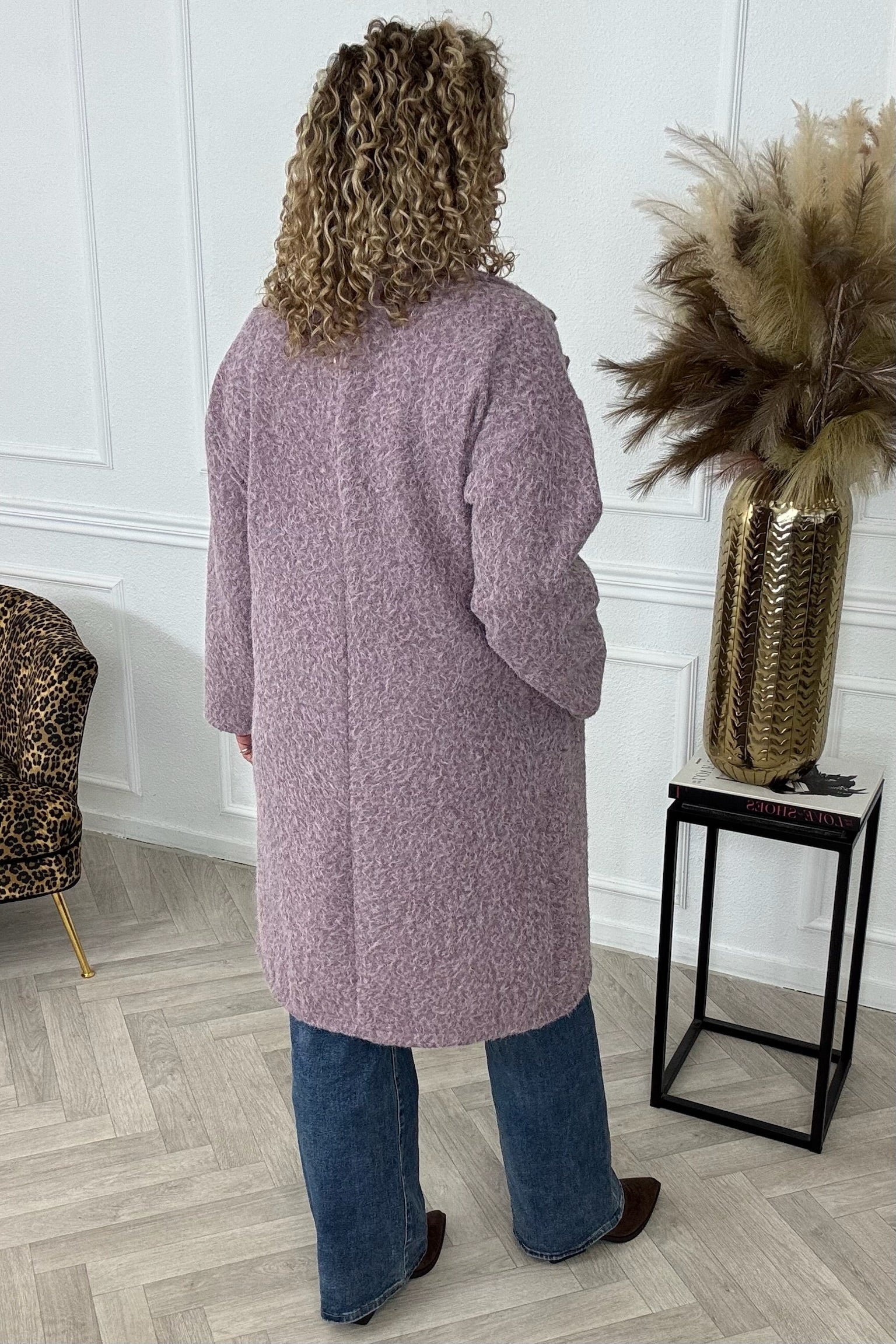 Classy Charlie Coat - Mauve - Image 3