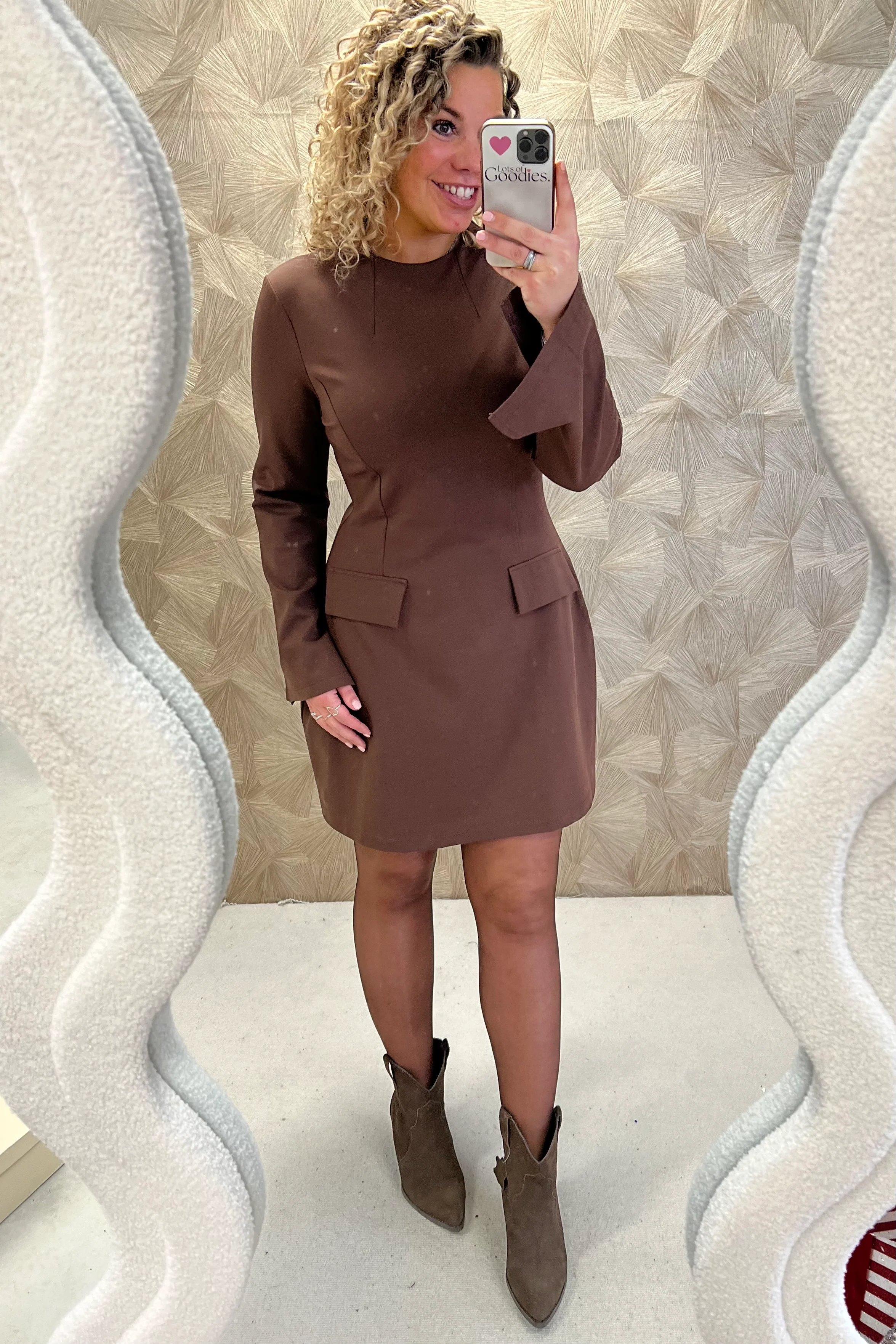 Classy Dream Dress - Brown - Image 10