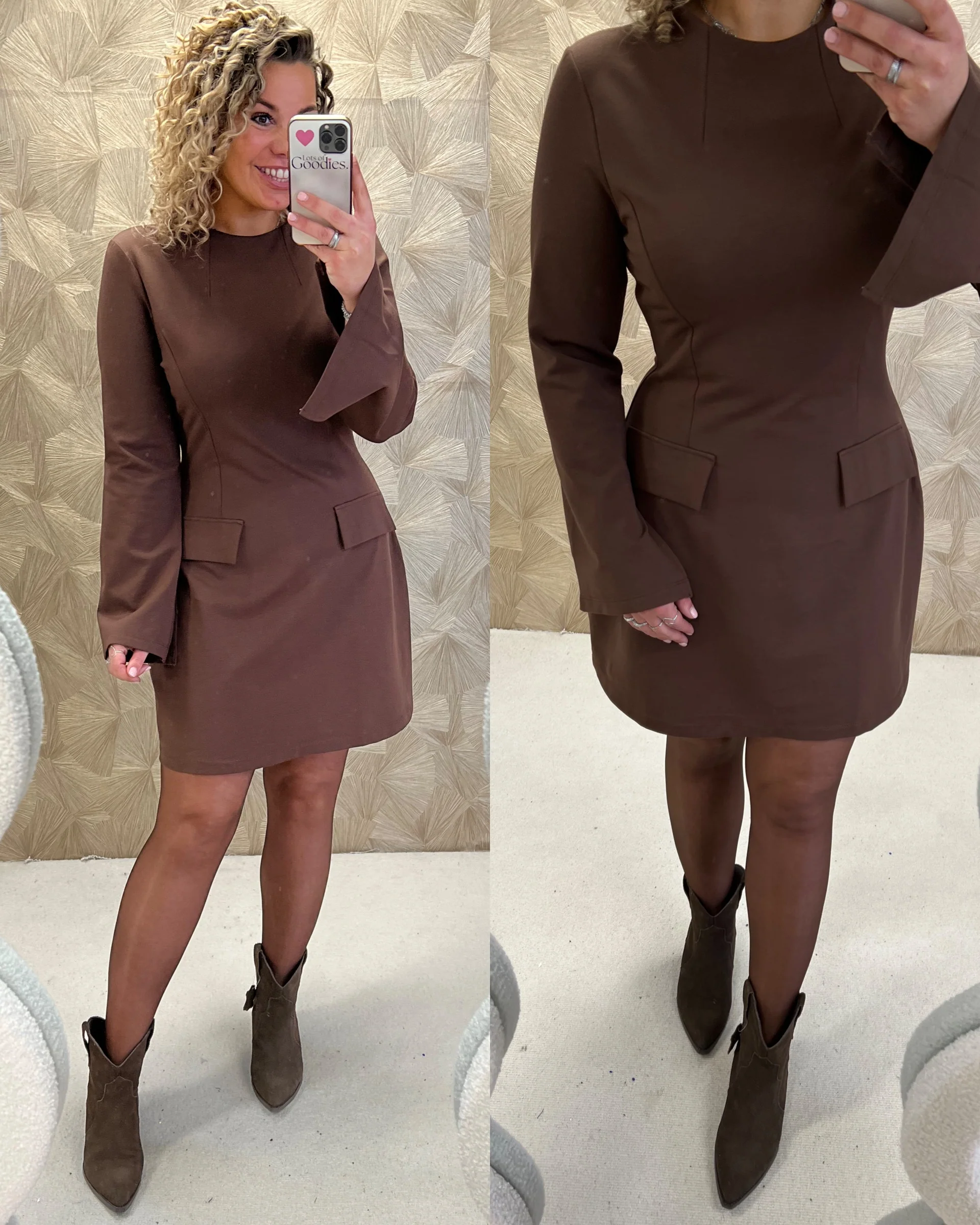 Classy Dream Dress - Brown - Image 4