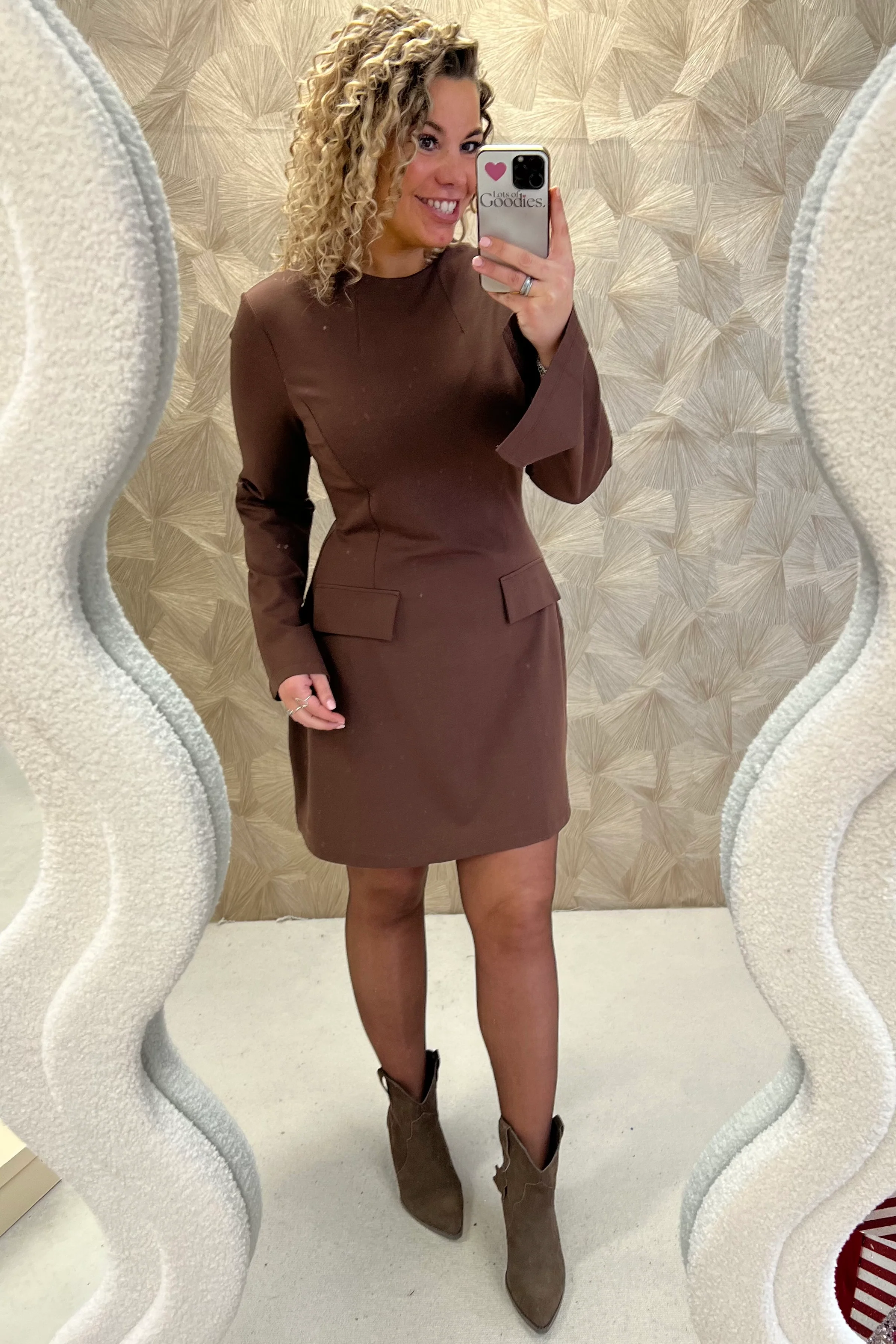Classy Dream Dress - Brown - Image 8