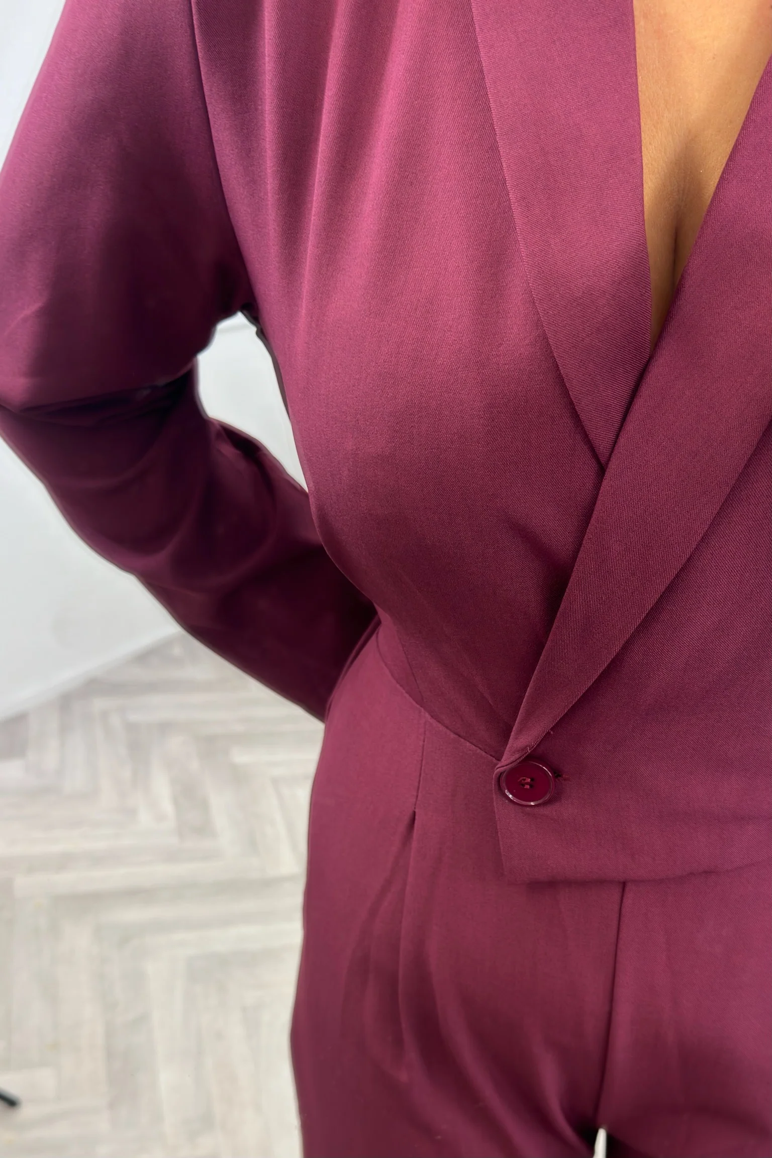 Classy Gigi Jumpsuit - Bordeaux - Image 3