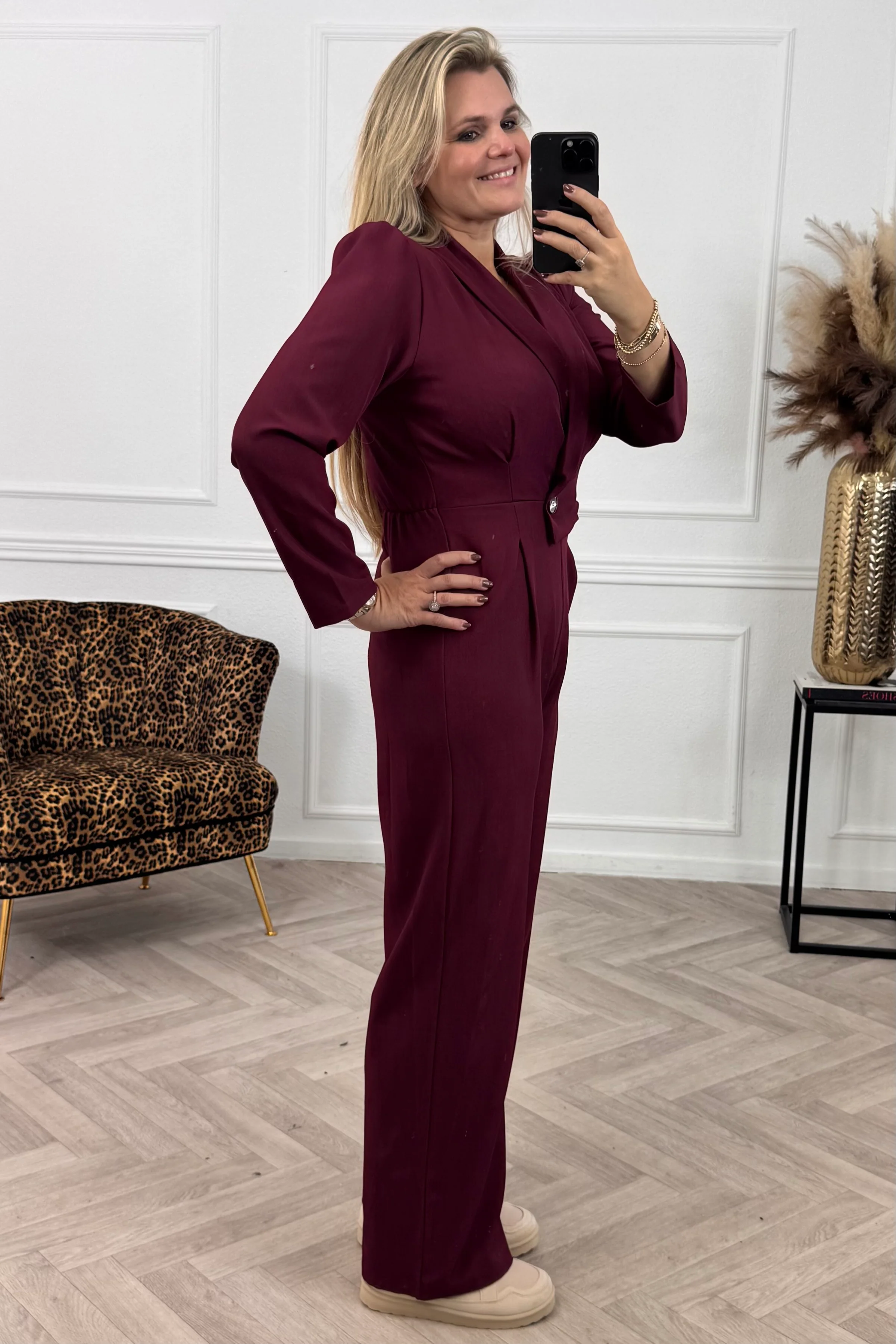 Classy Gigi Jumpsuit - Bordeaux - Image 9