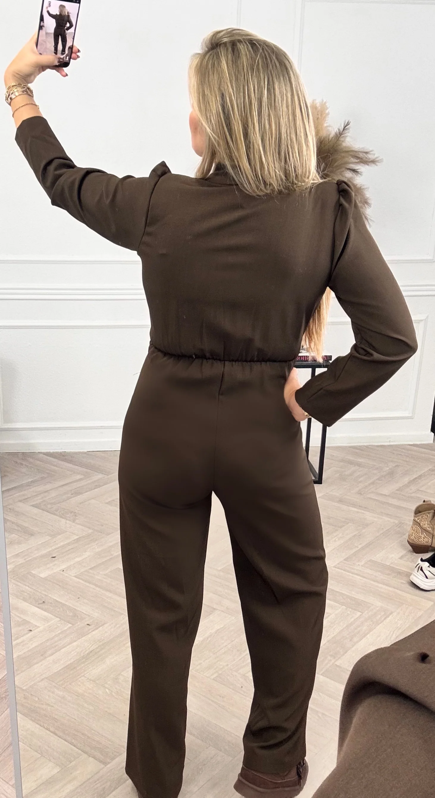 Classy Gigi Jumpsuit - Brown - Image 5