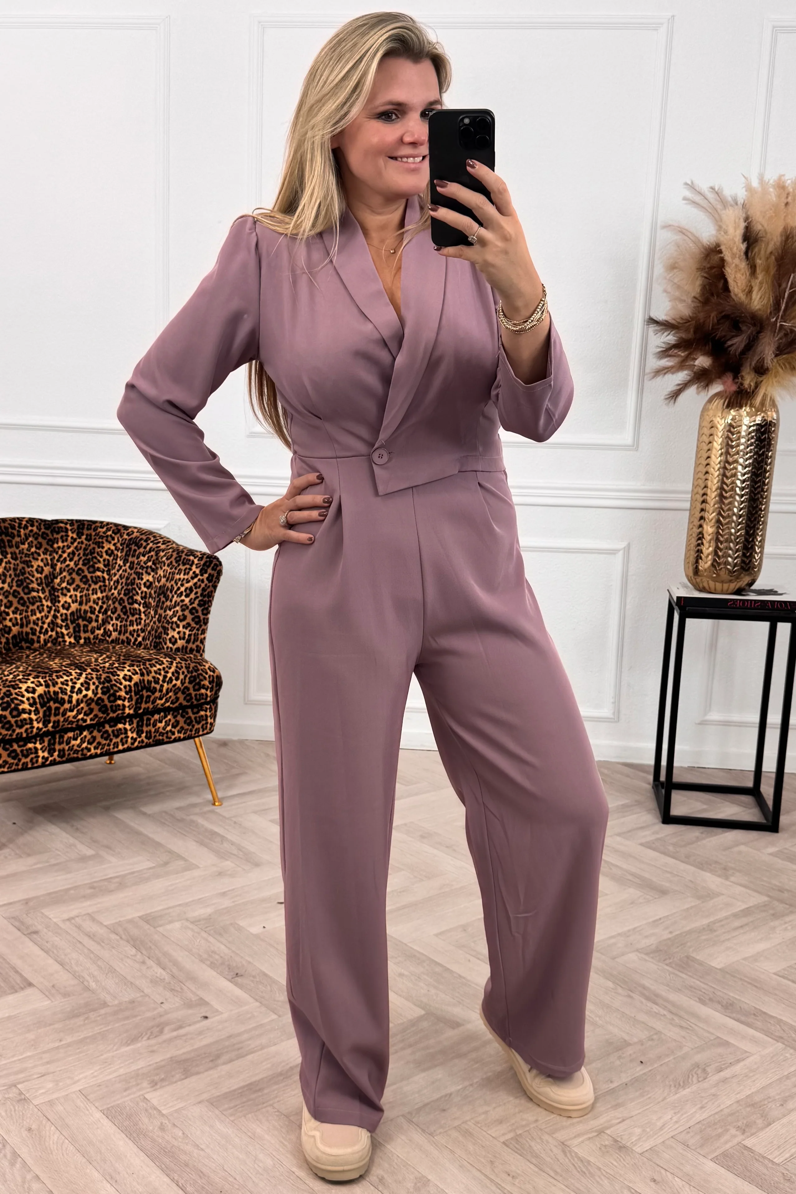 Classy Gigi Jumpsuit - Mauve