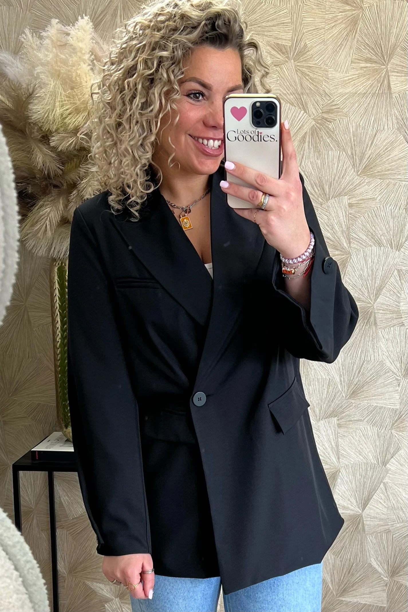 Classy Oversized Coco Blazer - Black - Image 2