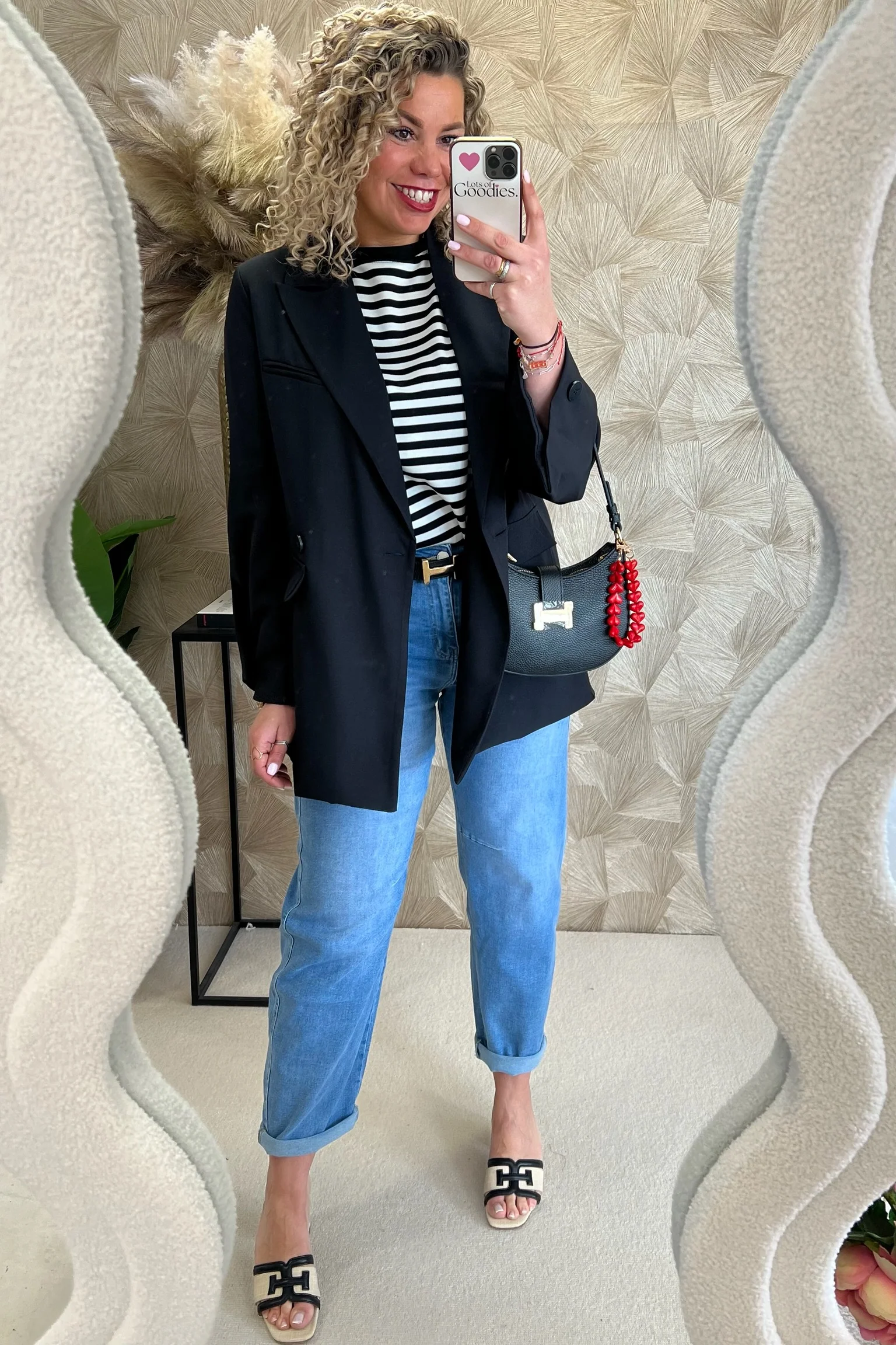 Classy Oversized Coco Blazer - Black - Image 5