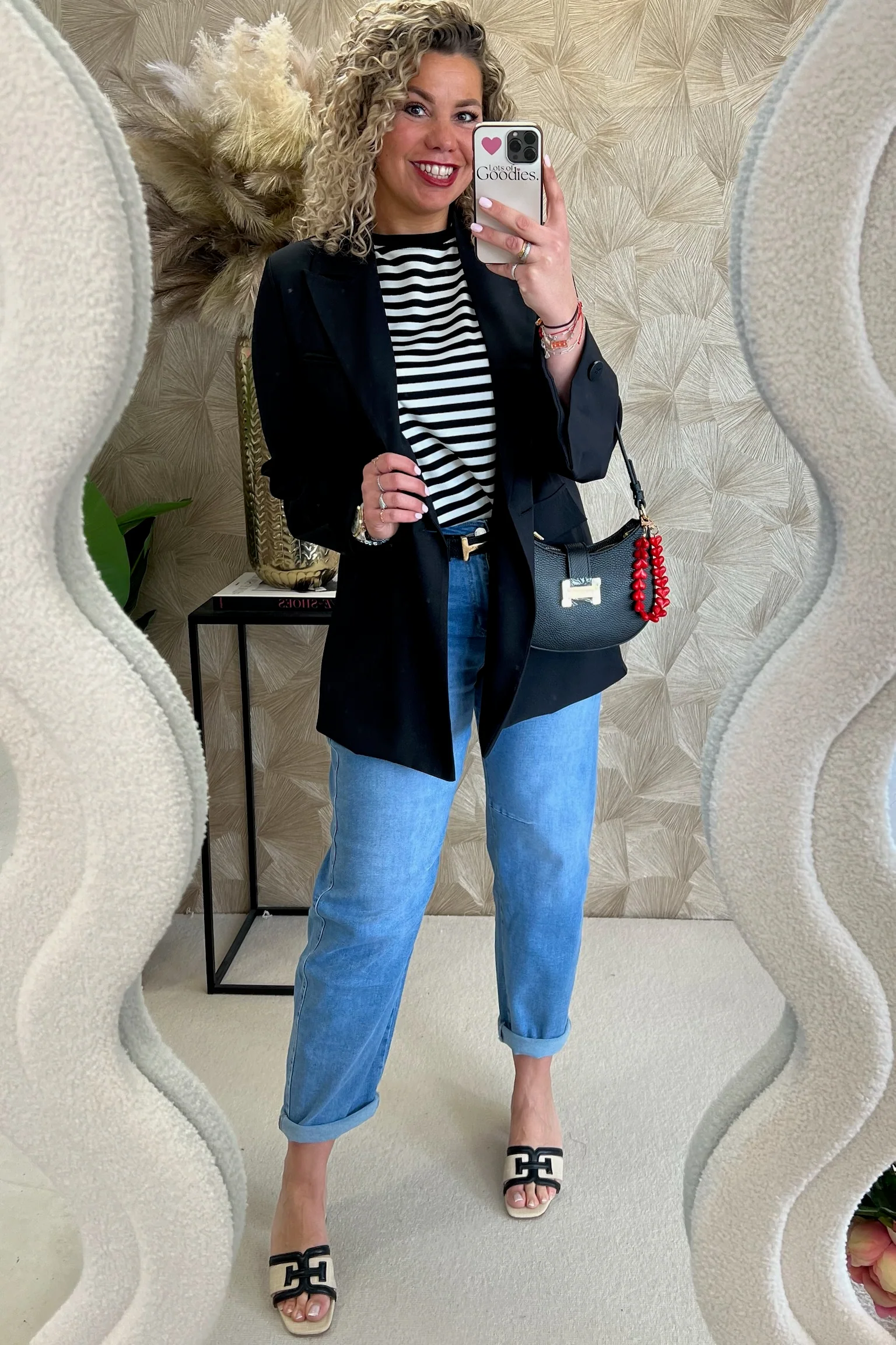 Classy Oversized Coco Blazer - Black - Image 6