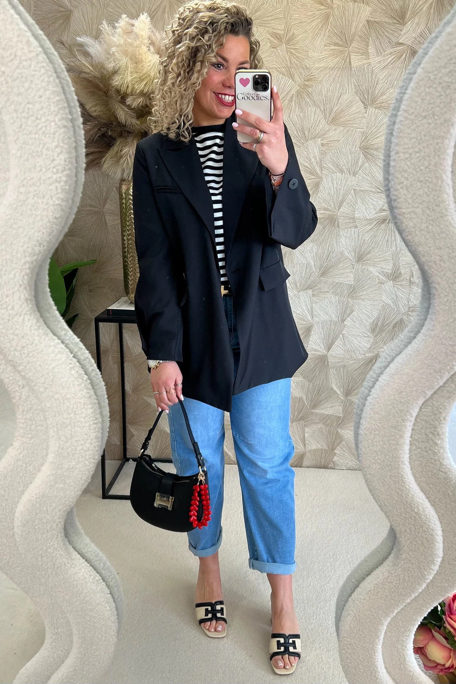 Classy Oversized Coco Blazer - Black - Image 7