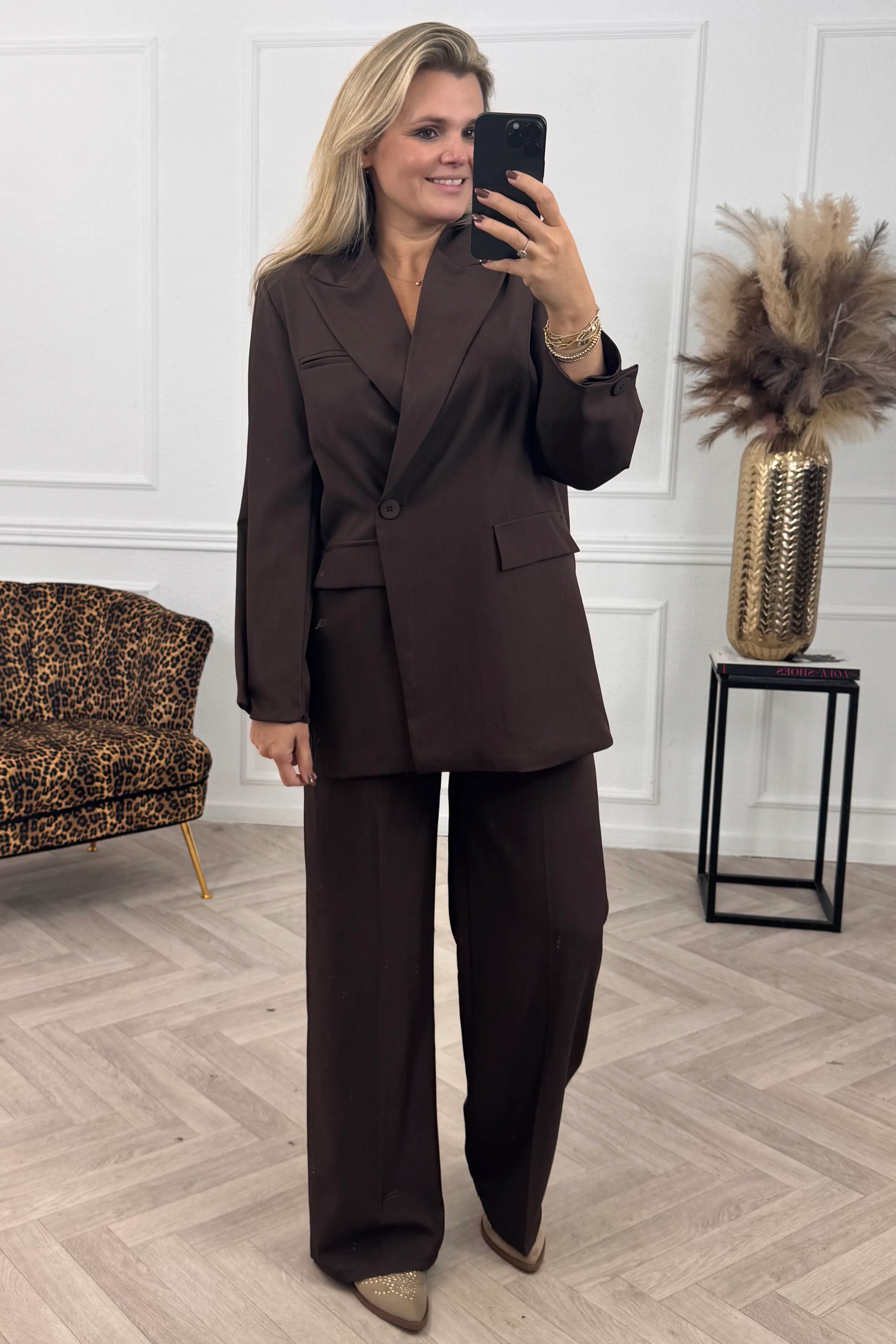 Classy Oversized Coco Blazer - Brown