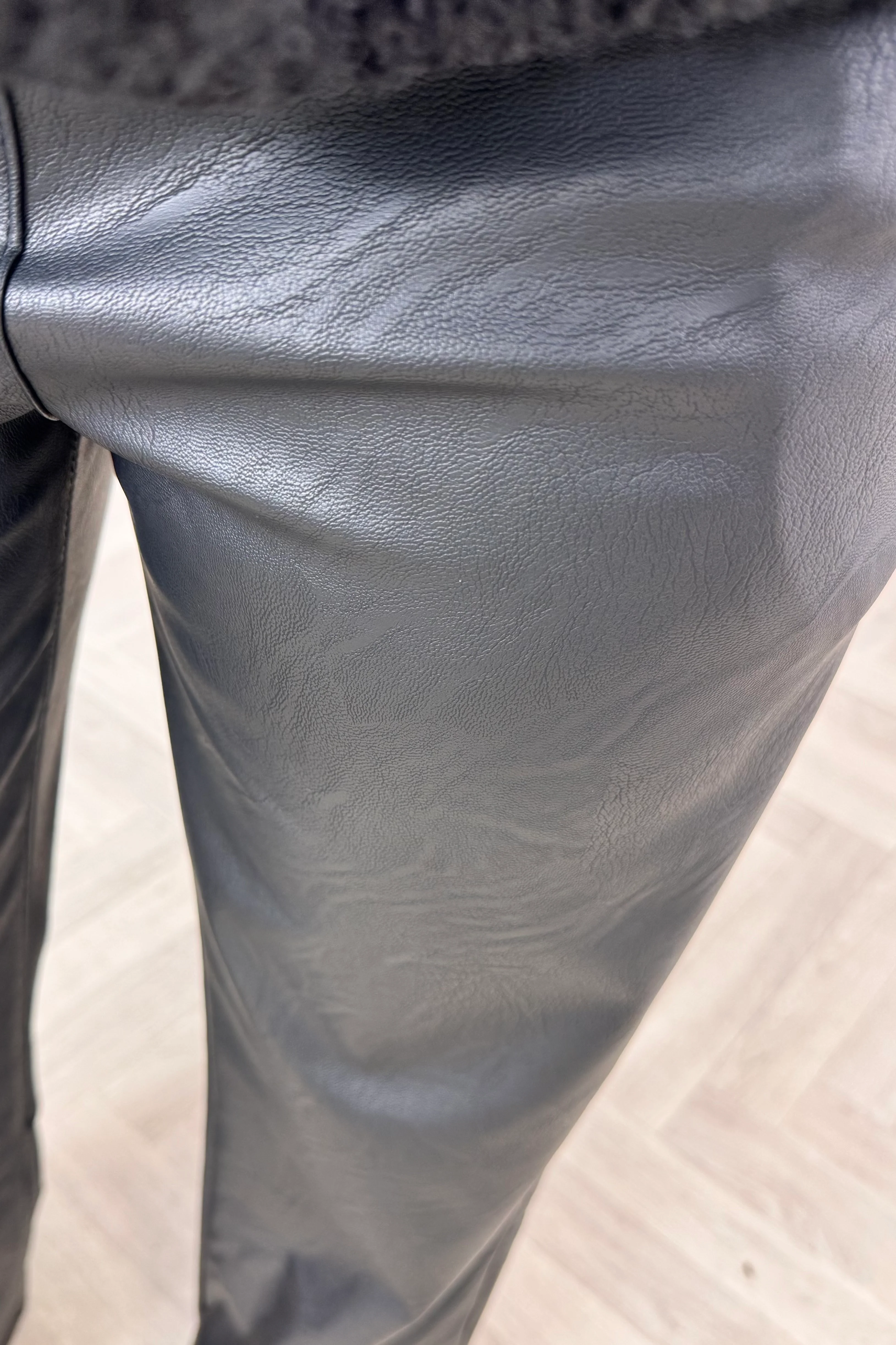 Classy Skye Leather Pants - Black - Image 2