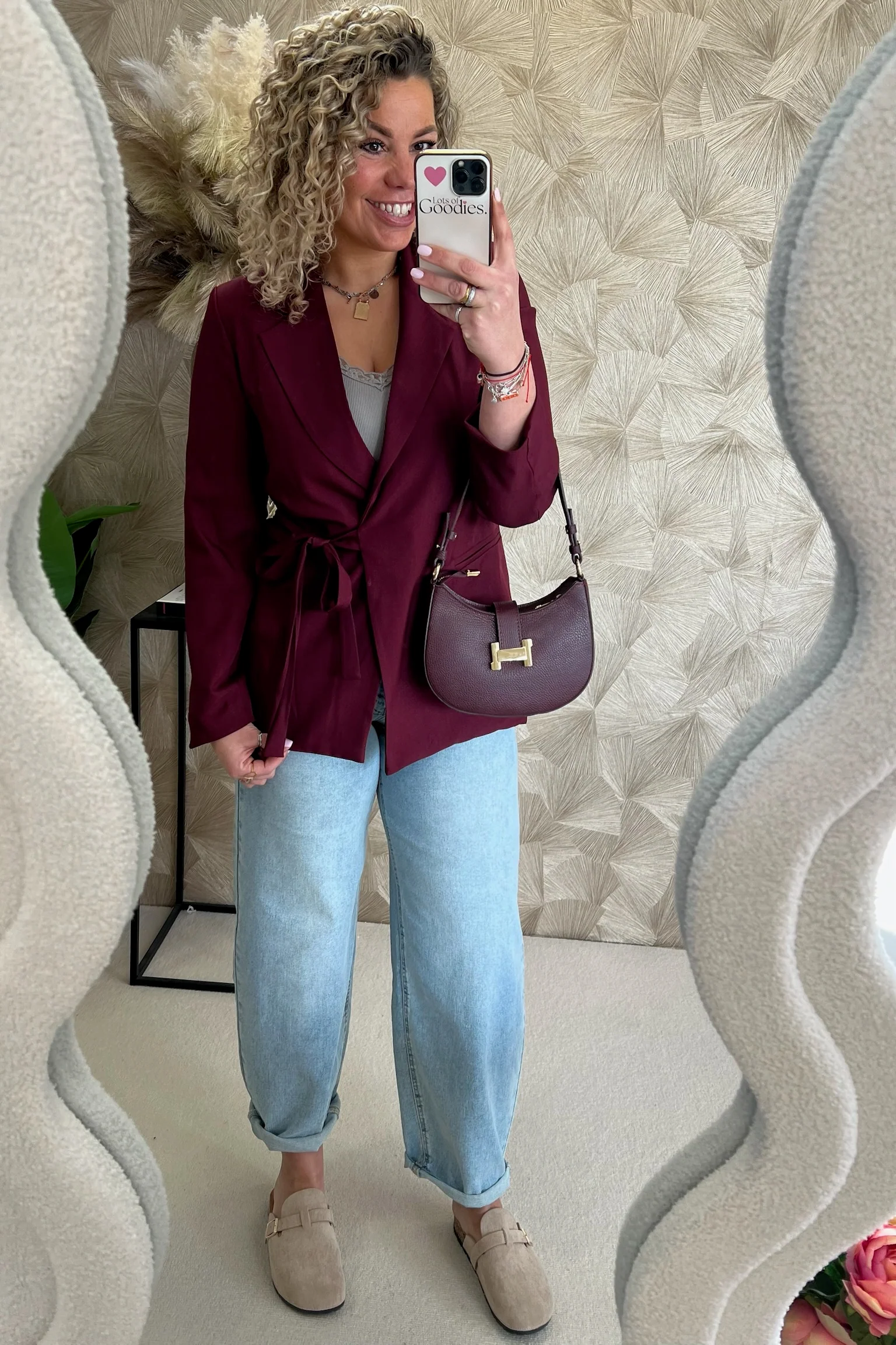 Classy Strik Coco Blazer - Bordeaux - Image 3