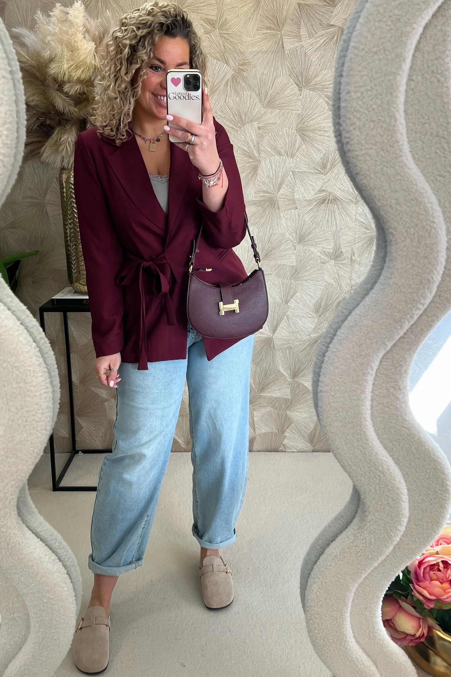 Classy Strik Coco Blazer - Bordeaux - Image 4