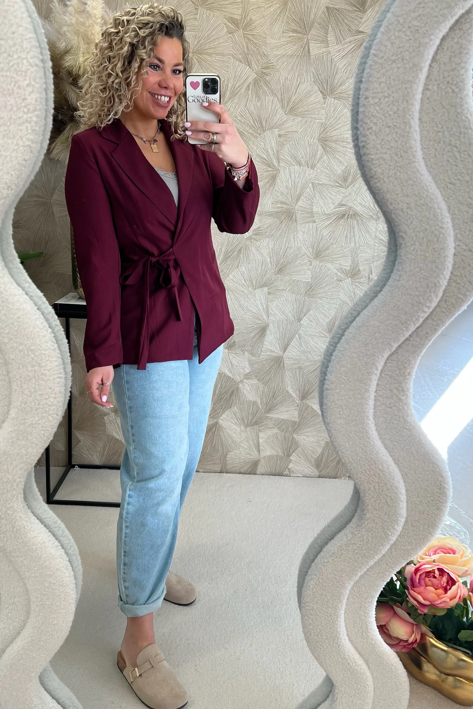 Classy Strik Coco Blazer - Bordeaux - Image 5