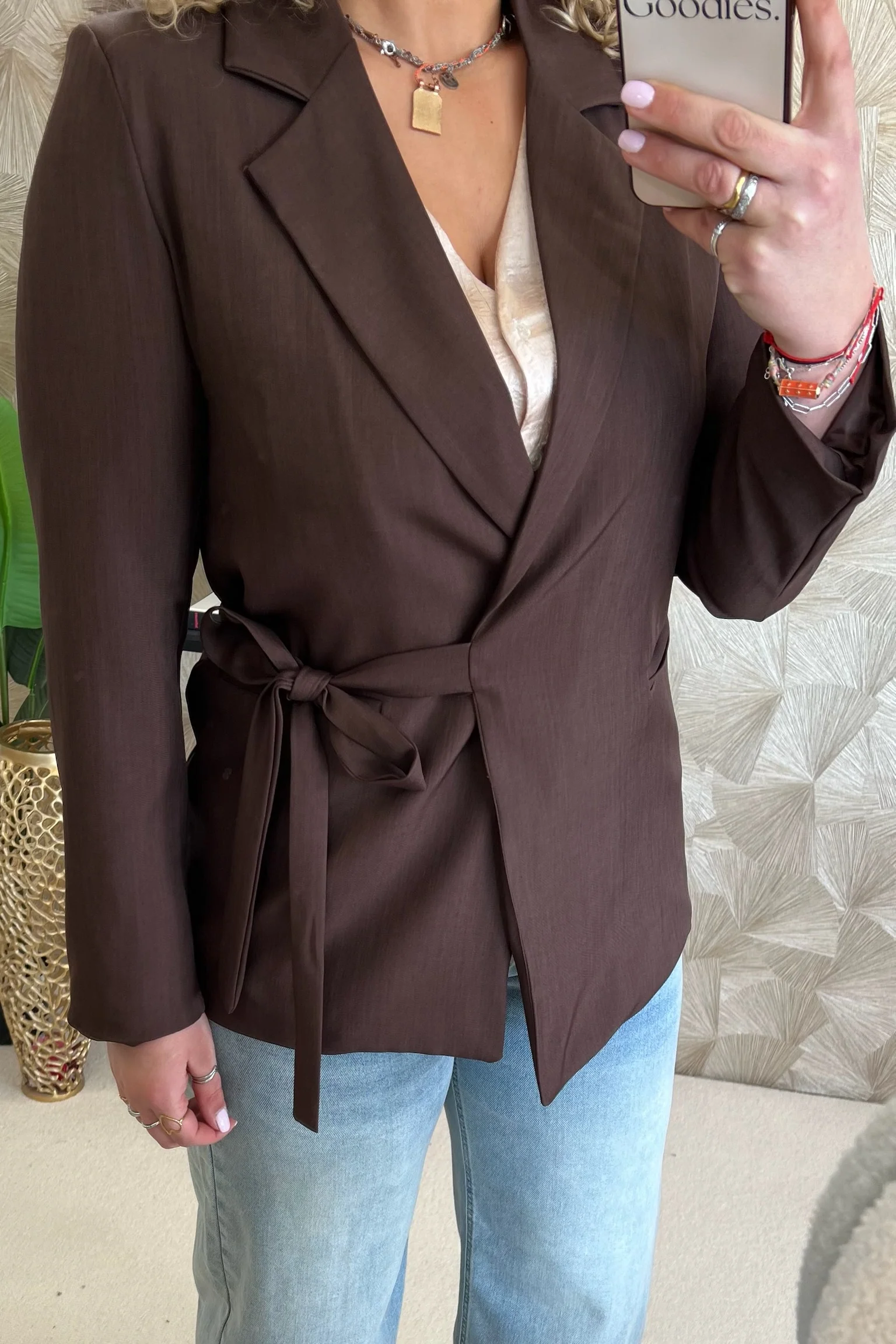 Classy Strik Coco Blazer - Brown - Image 2