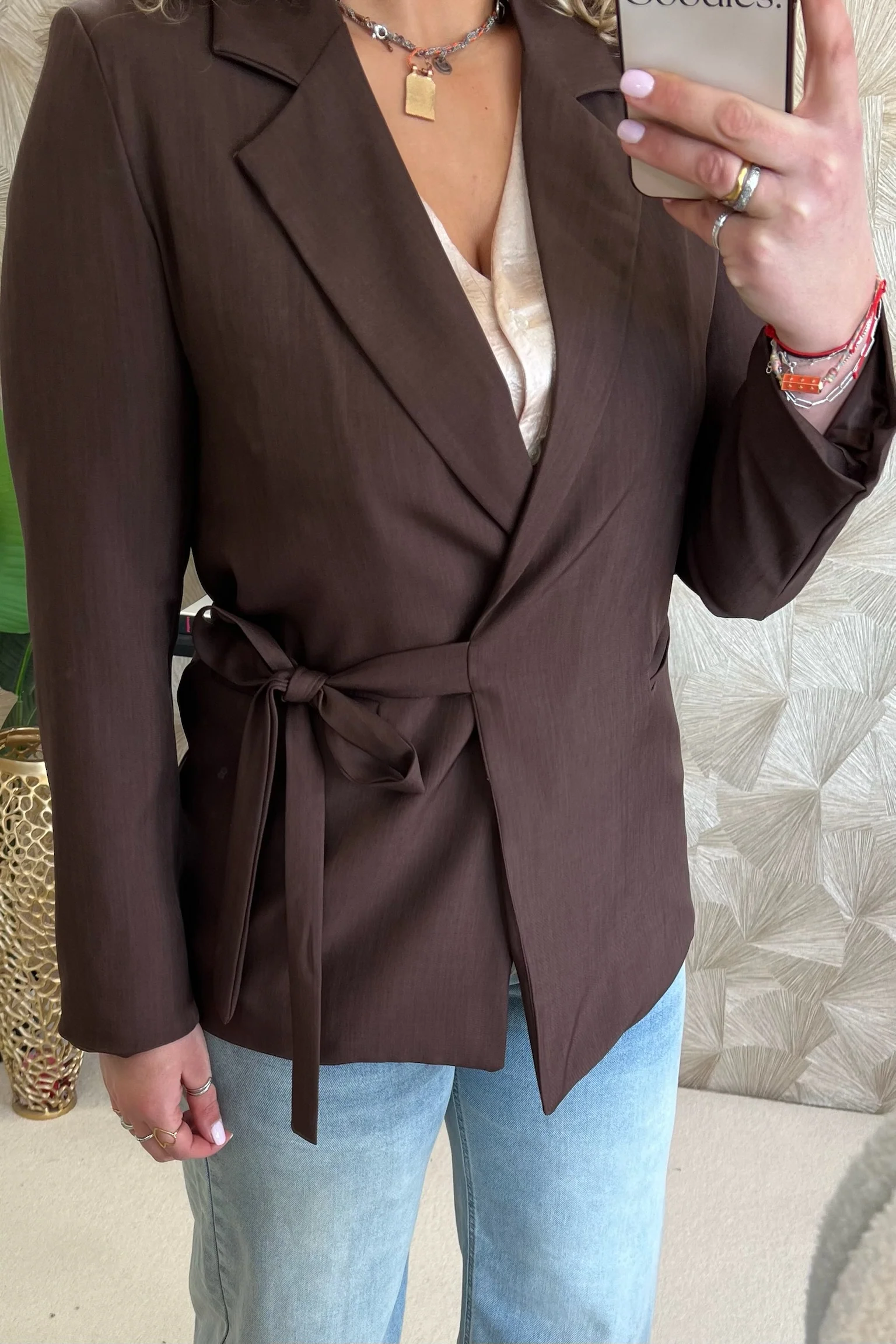 Classy Strik Coco Blazer - Brown - Image 3