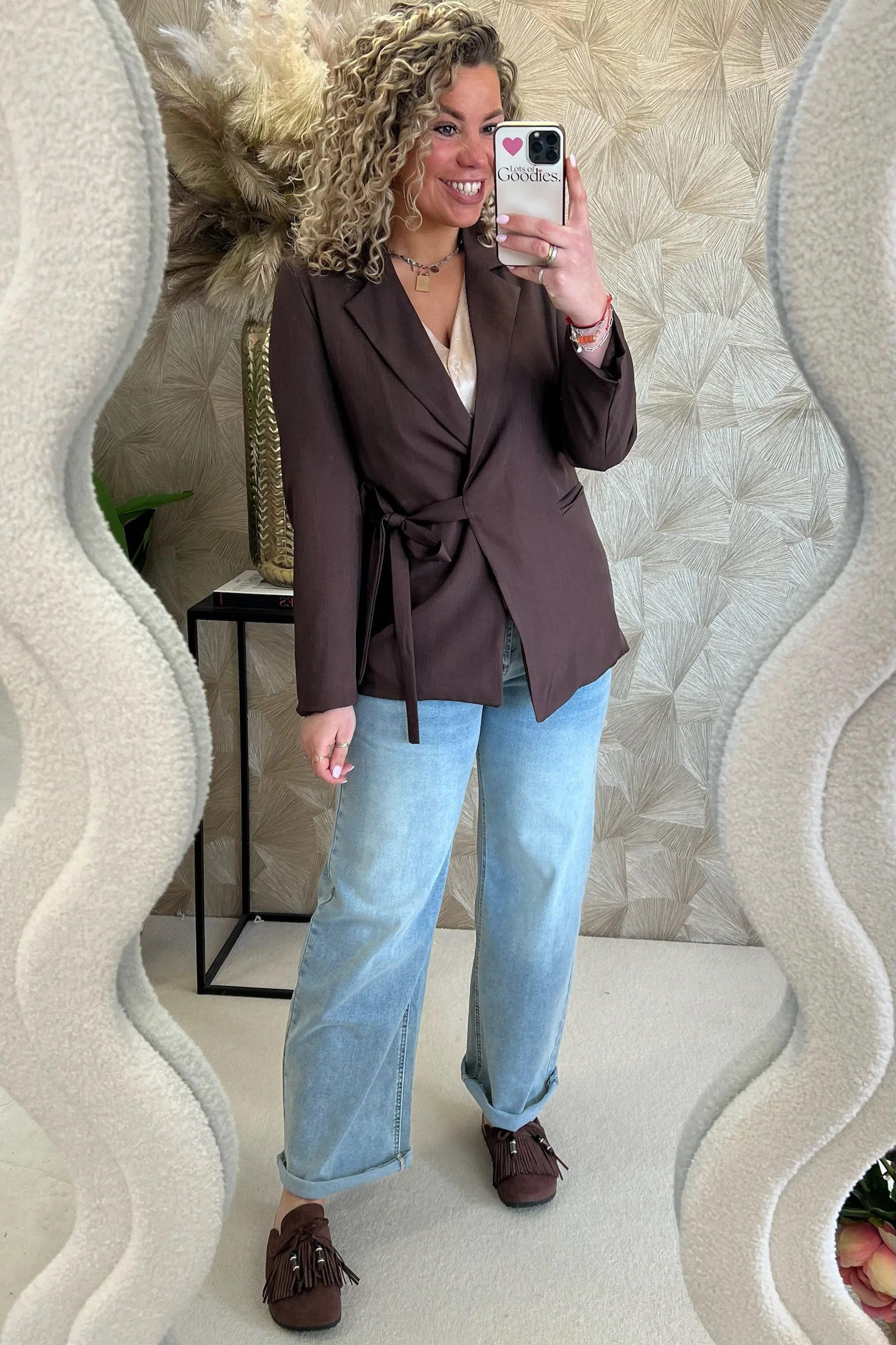 Classy Strik Coco Blazer - Brown - Image 4