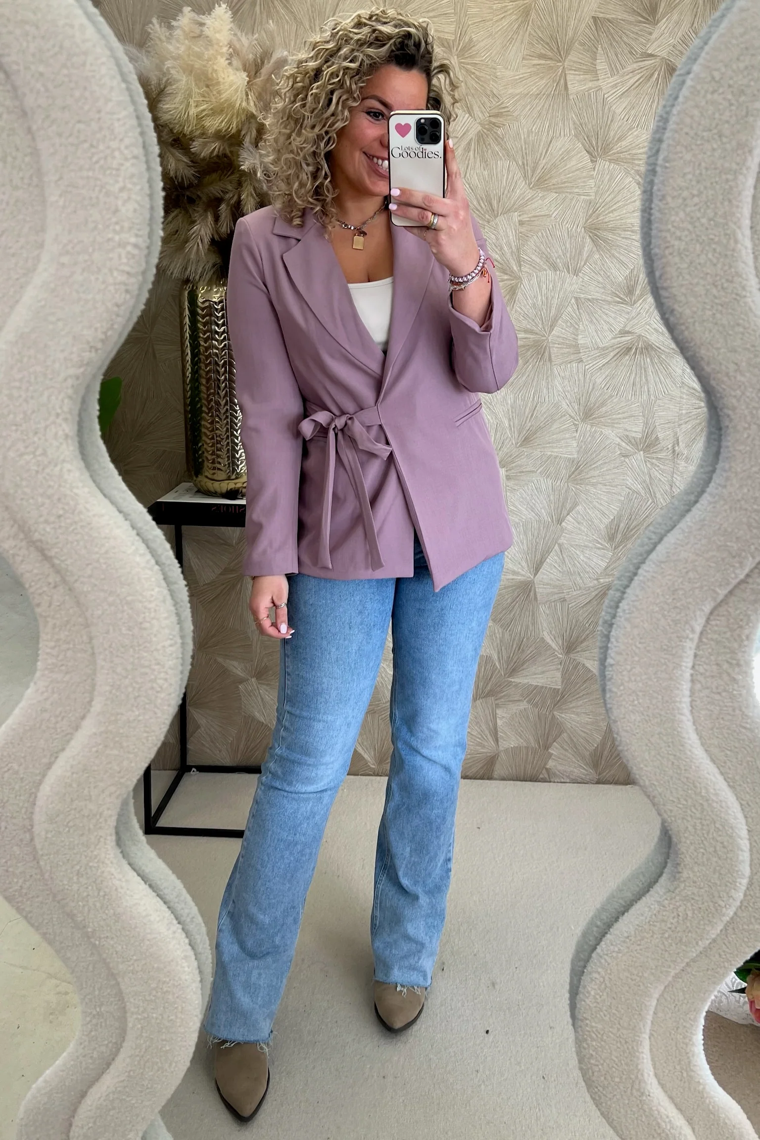 Classy Strik Coco Blazer - Mauve - Image 3