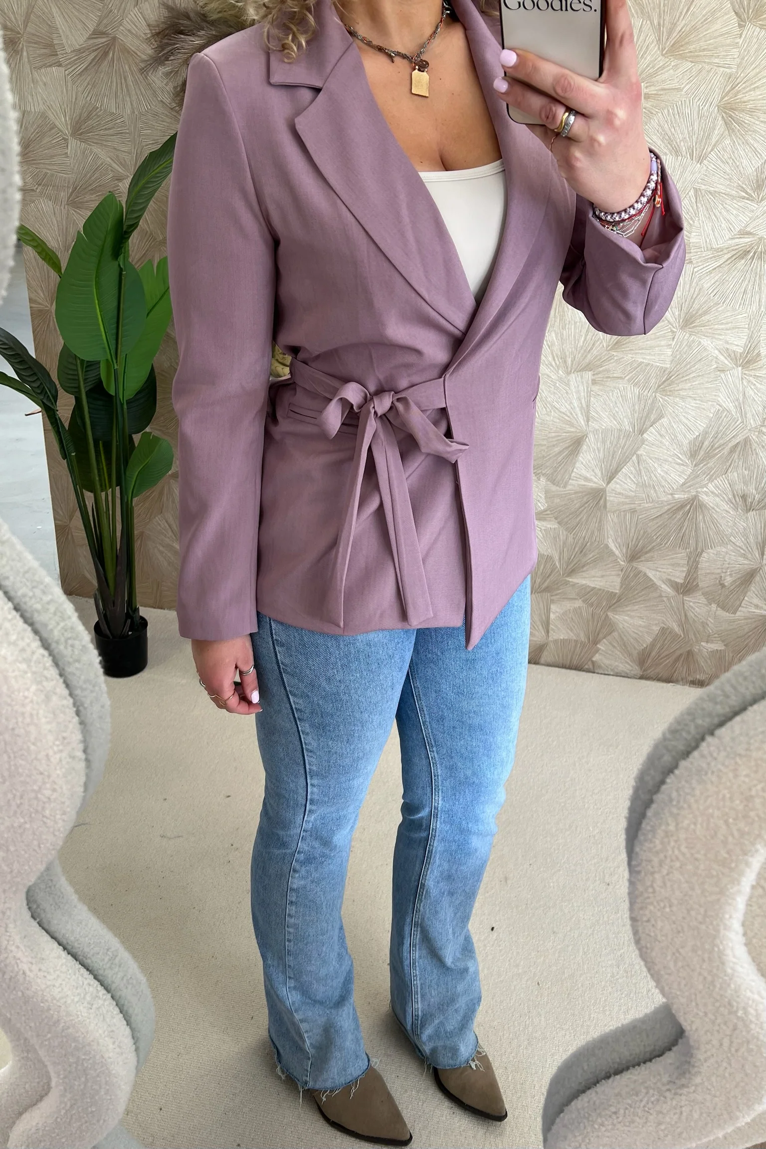 Classy Strik Coco Blazer - Mauve - Image 4