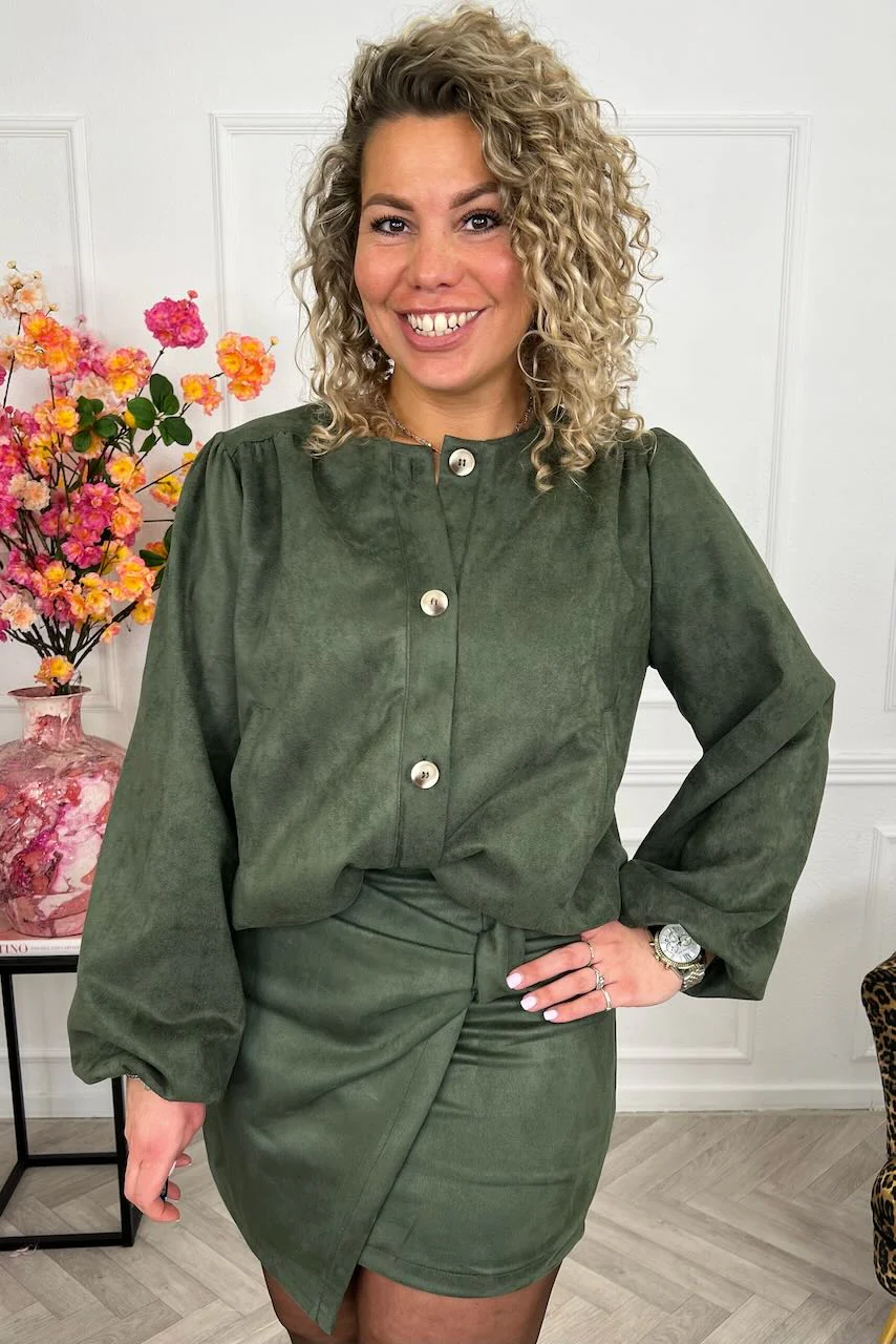 Classy Suedine Spring Set - Armygreen - Image 2