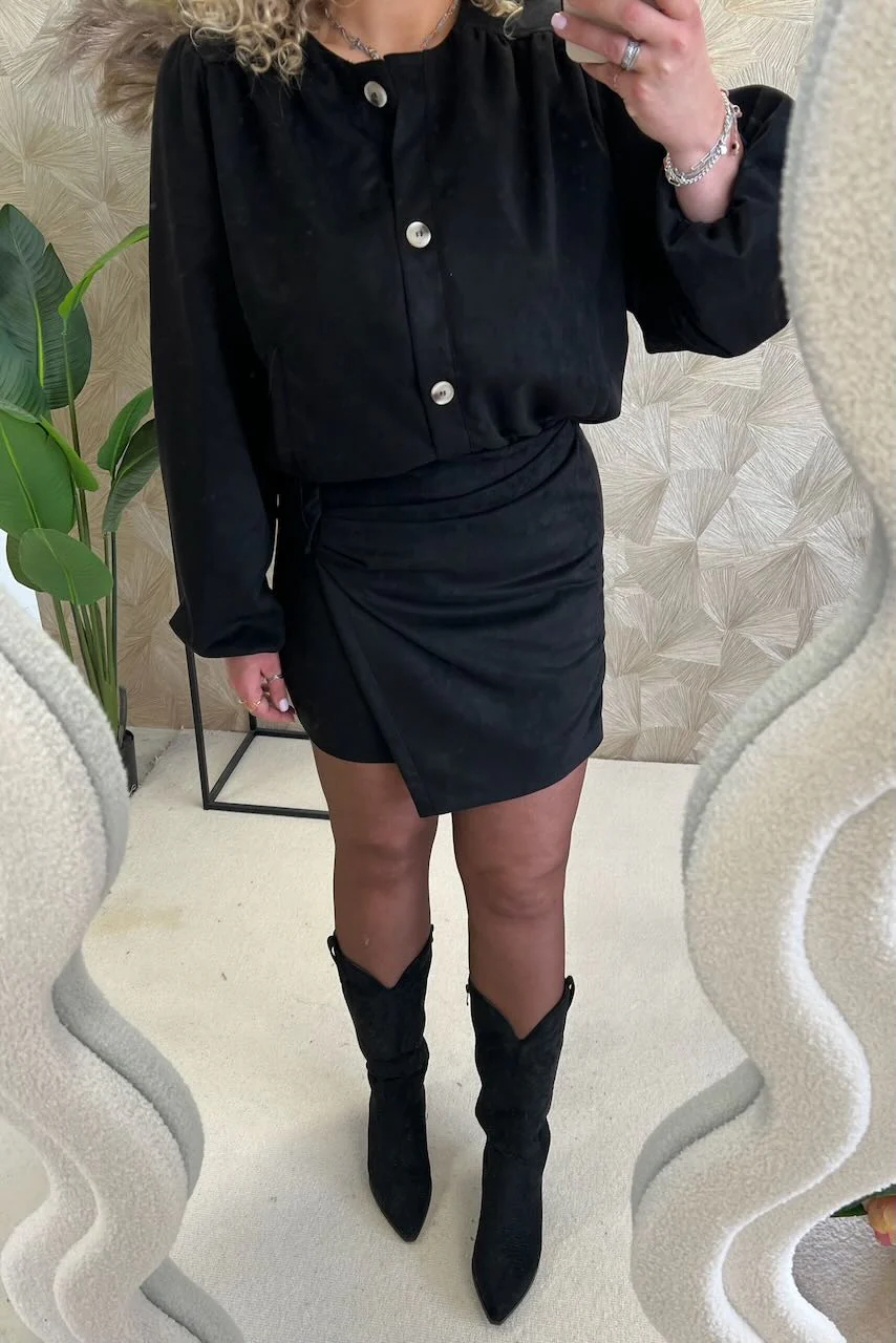 Classy Suedine Spring Set - Black - Image 2