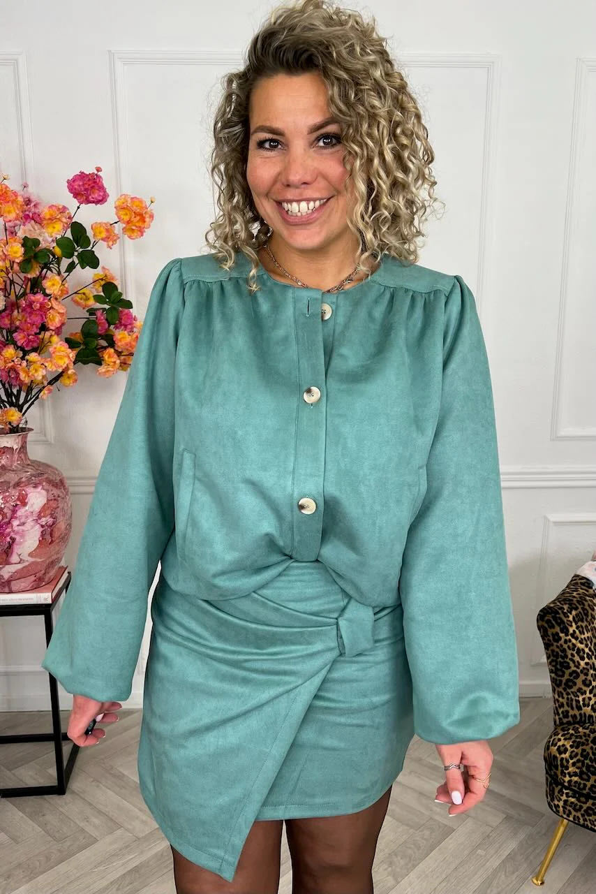Classy Suedine Spring Set - Sage Green - Image 2