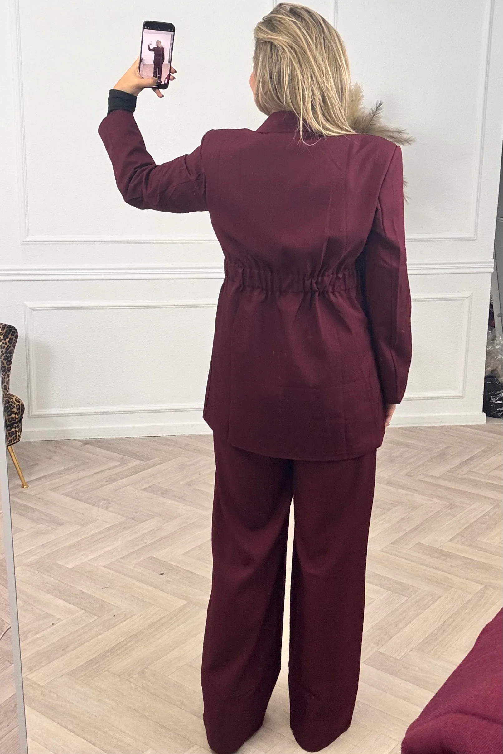 Classy Taille Coco Blazer - Bordeaux - Image 10