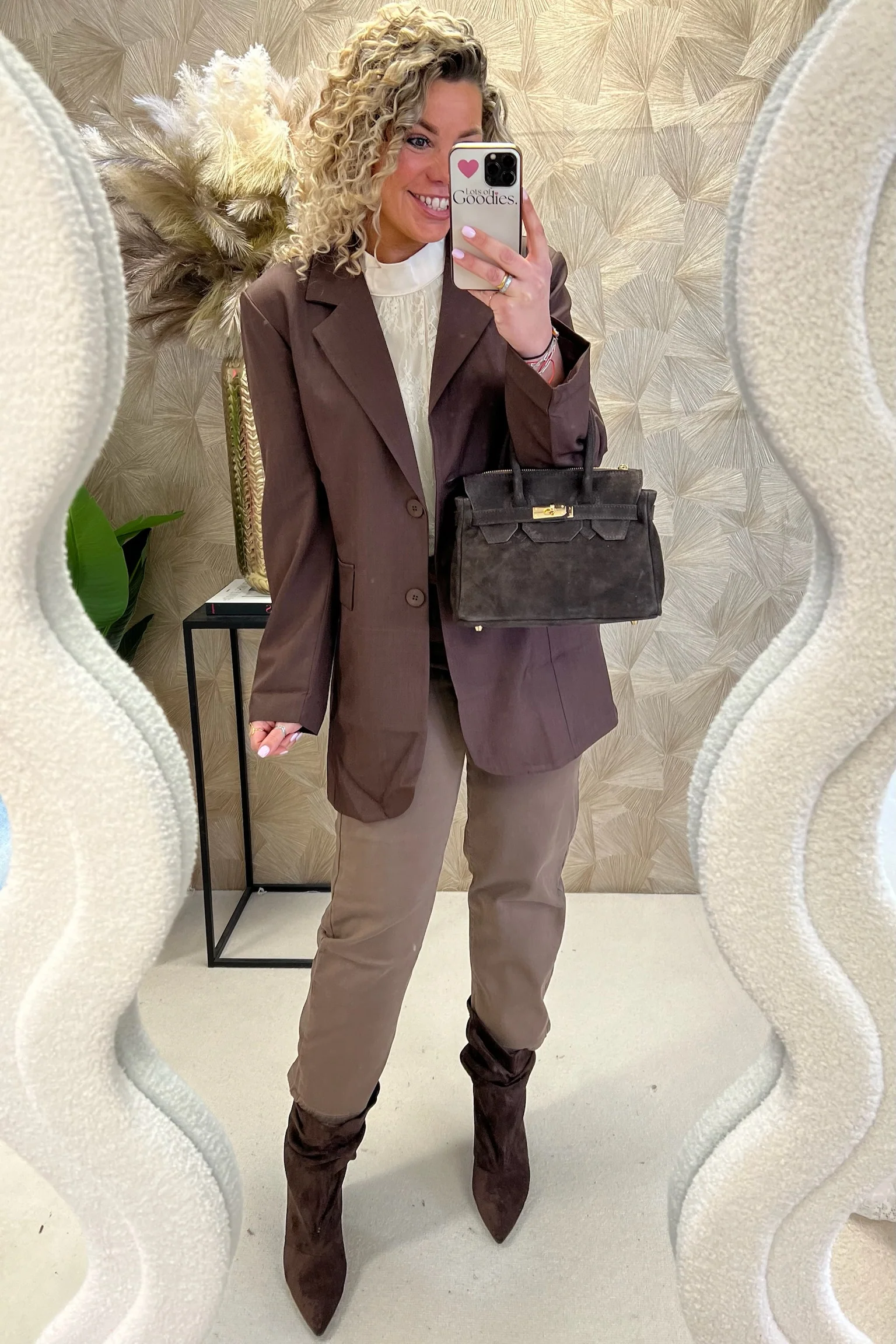 Classy Taille Coco Blazer - Brown - Image 10