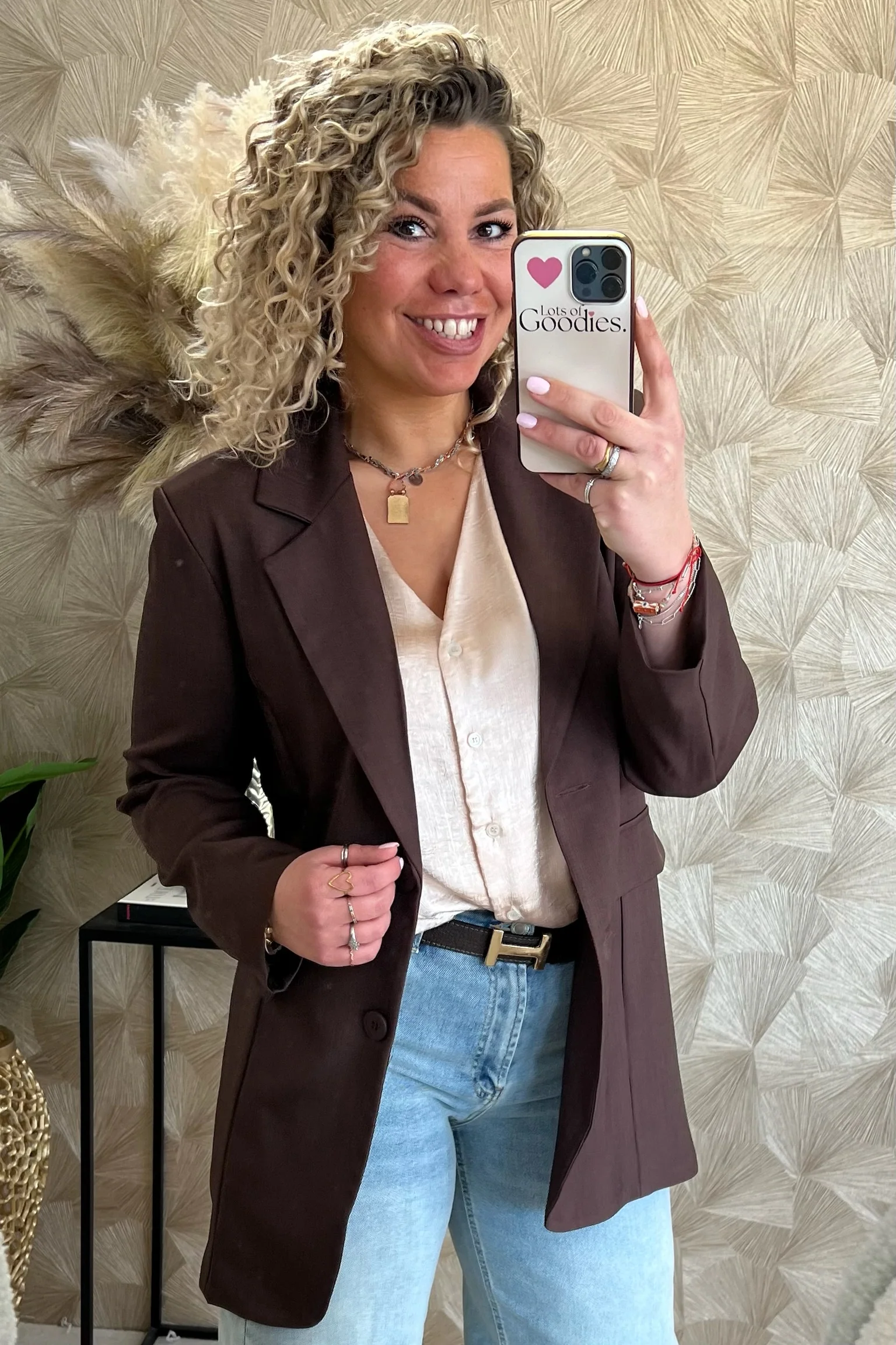 Classy Taille Coco Blazer - Brown - Image 3