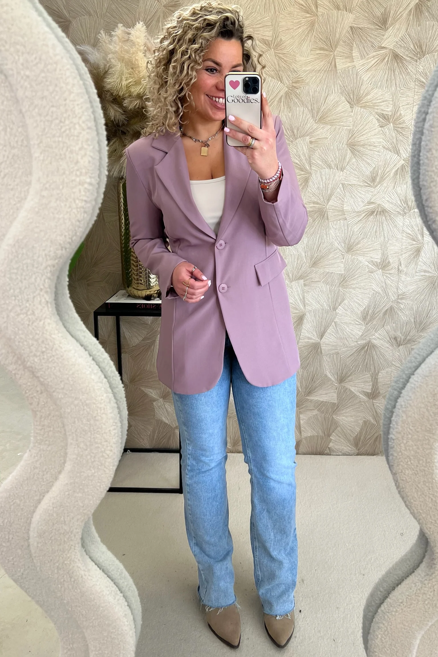 Classy Taille Coco Blazer - Mauve